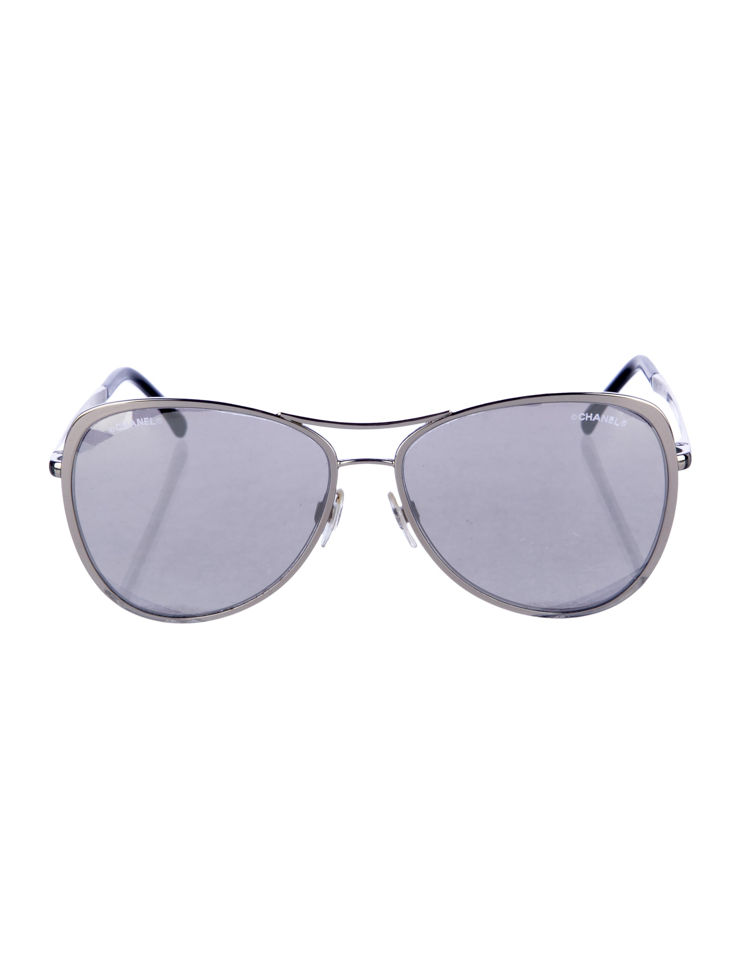 Chanel Mirrored Interlocking CC Logo Sunglasses