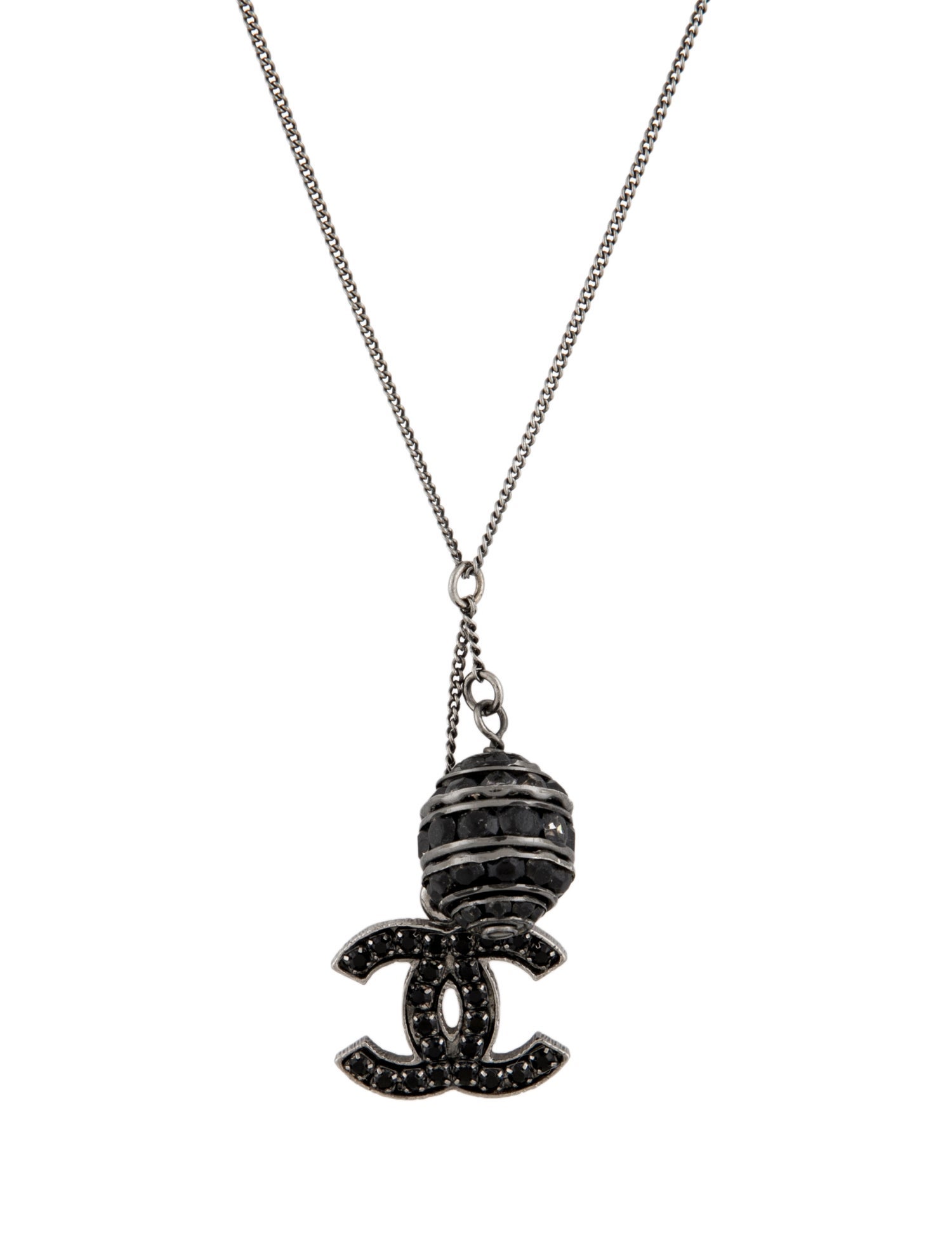 Chanel Strass CC Pendant Necklace