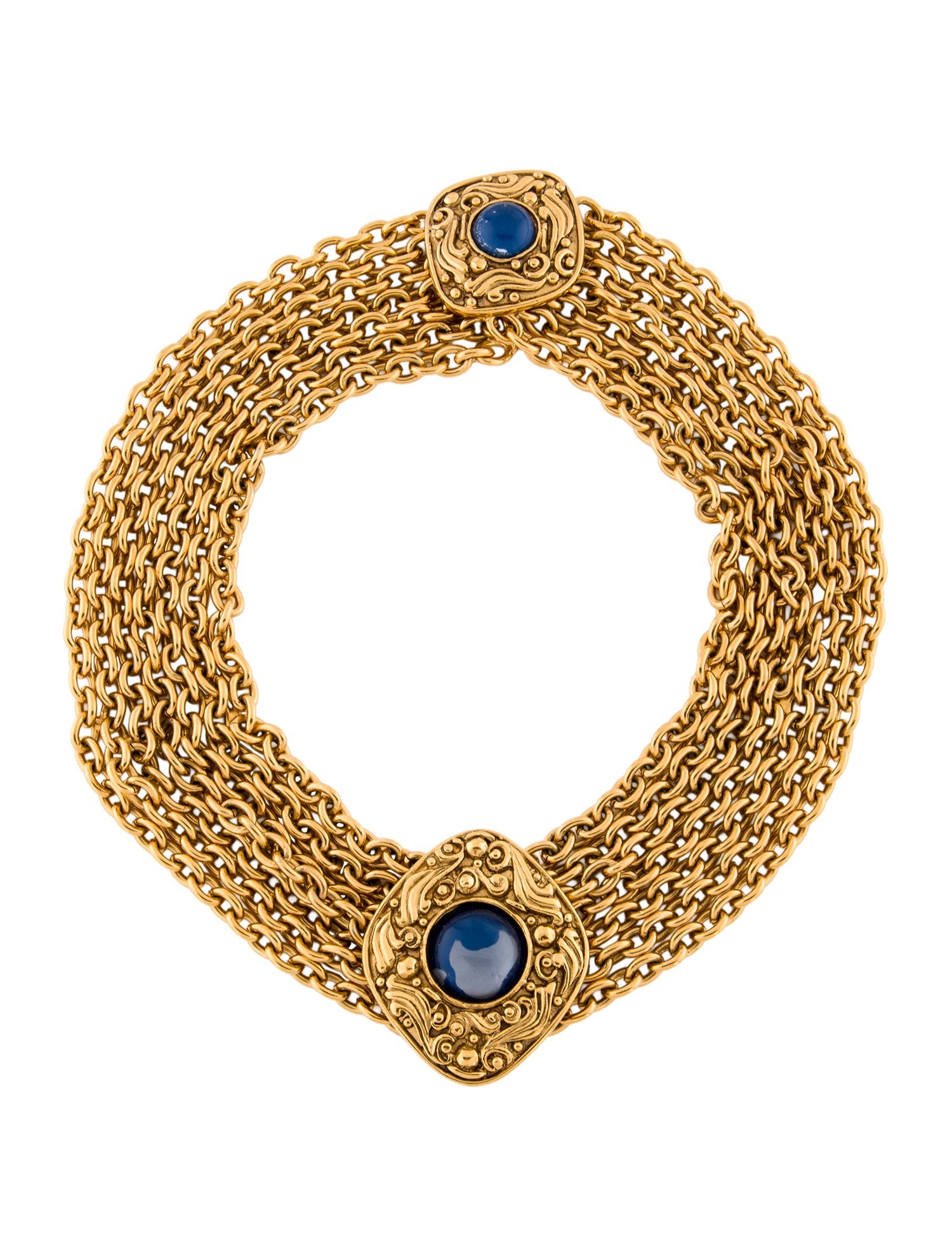 Chanel Glass Vintage Collar Necklace