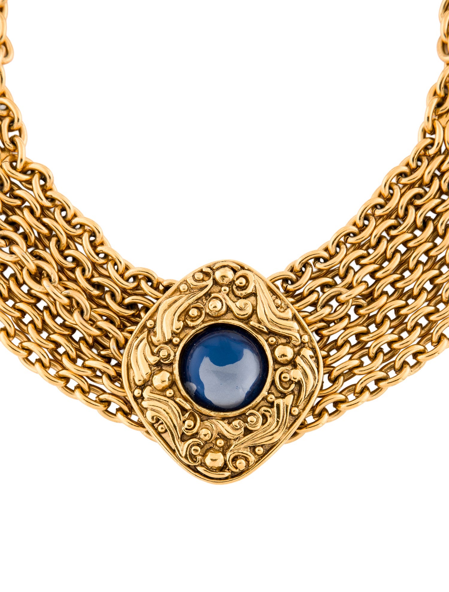 Chanel Glass Vintage Collar Necklace