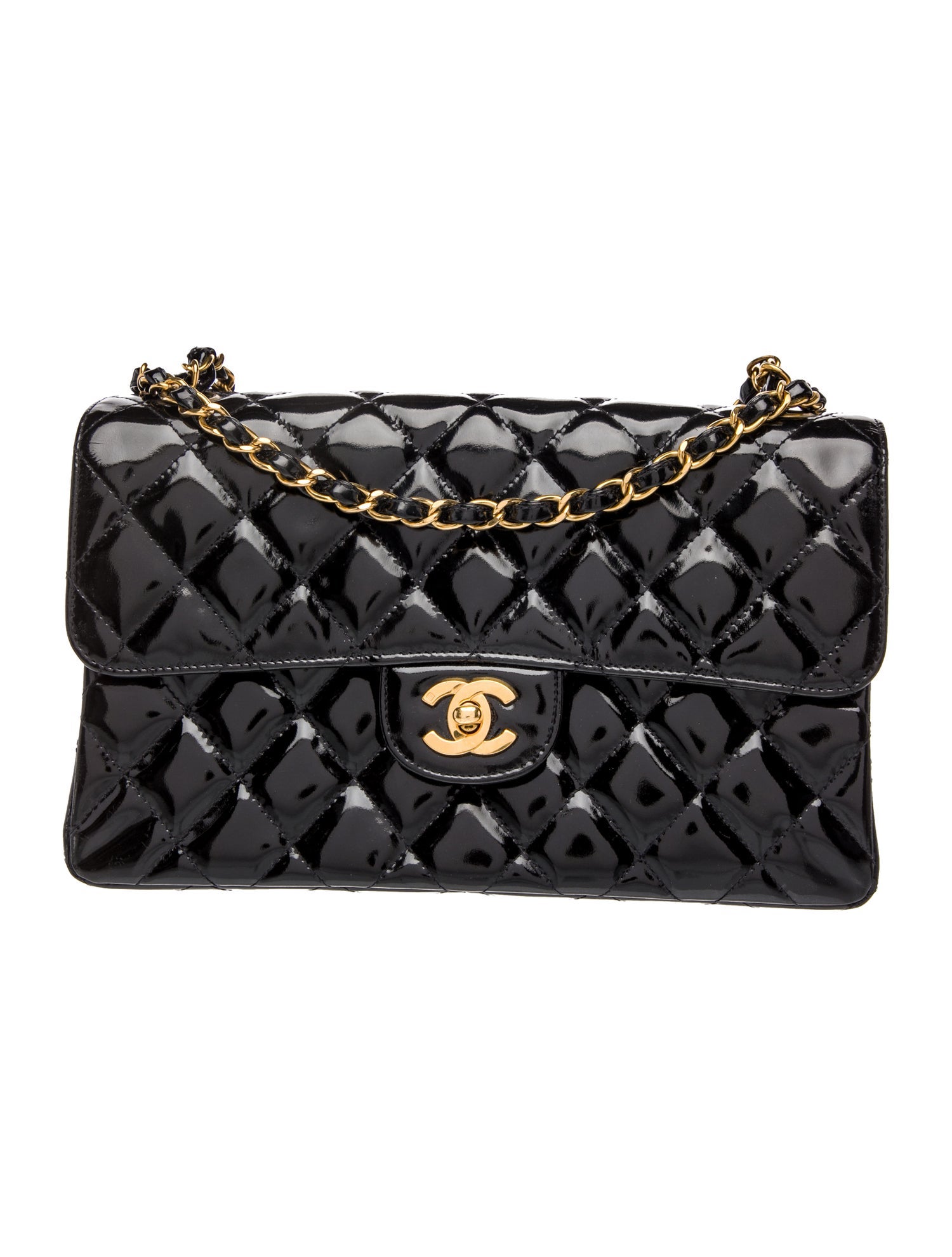 Chanel Medium Patent Double Sided Flap Bag