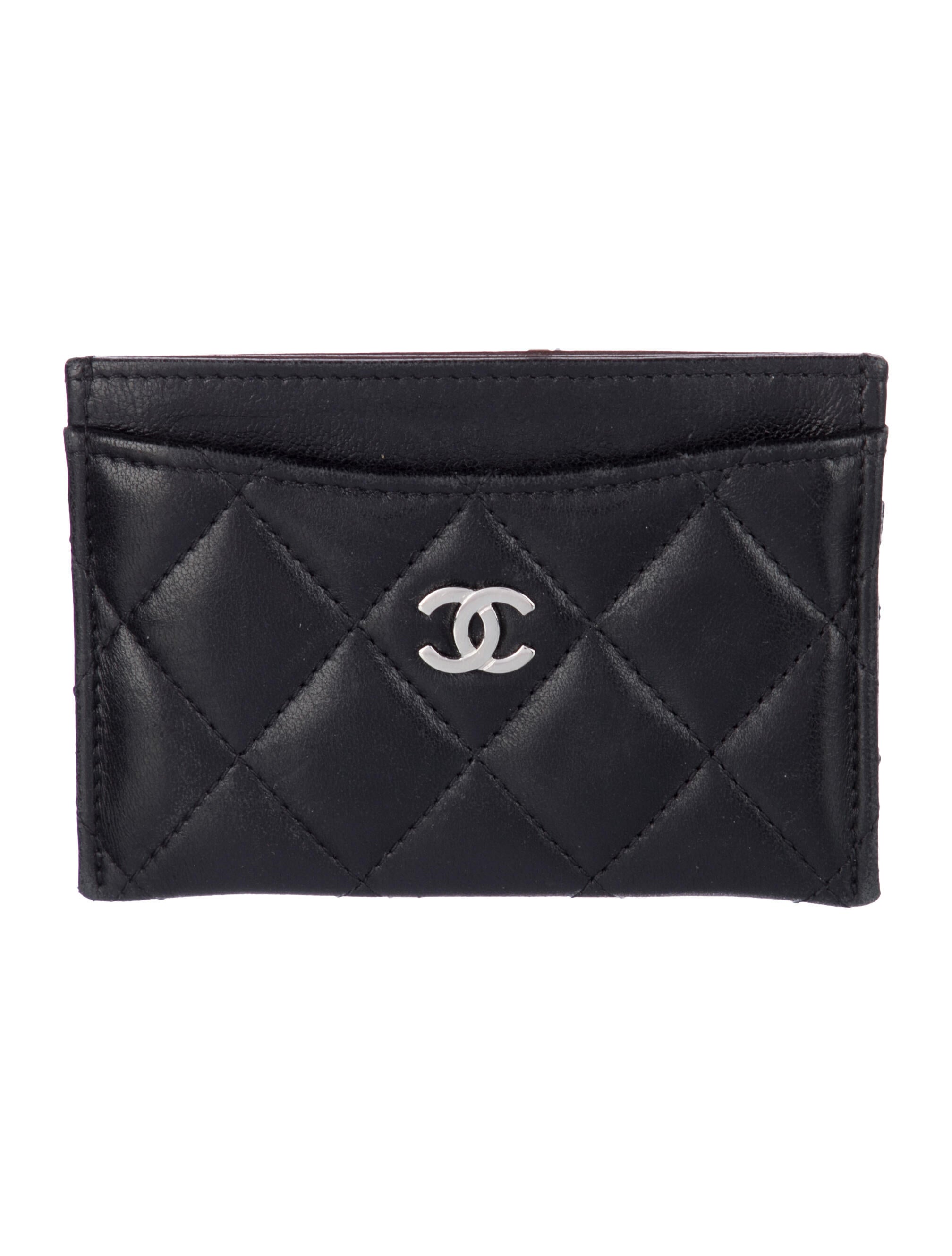 Chanel Interlocking CC Logo Leather Card Holder