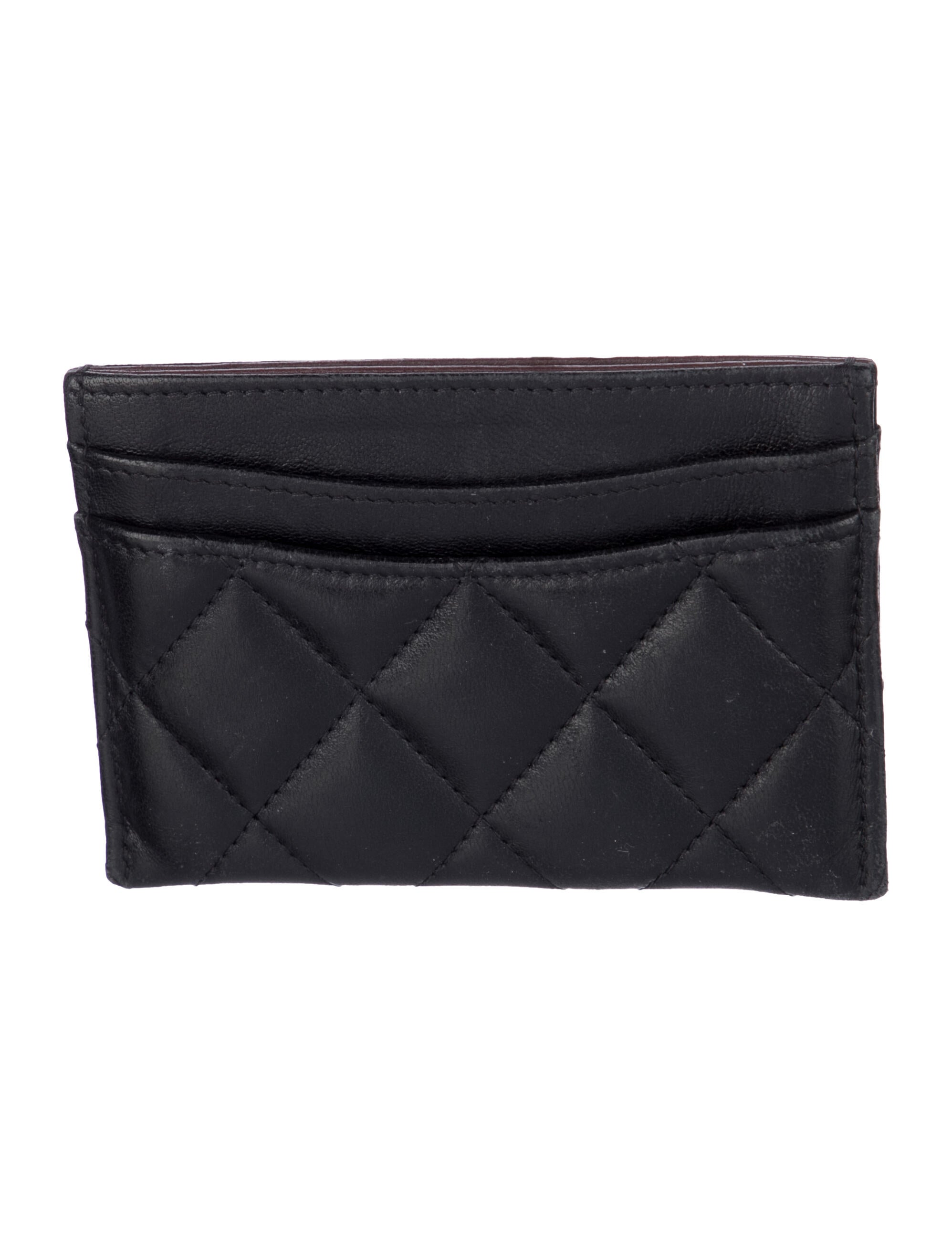 Chanel Interlocking CC Logo Leather Card Holder