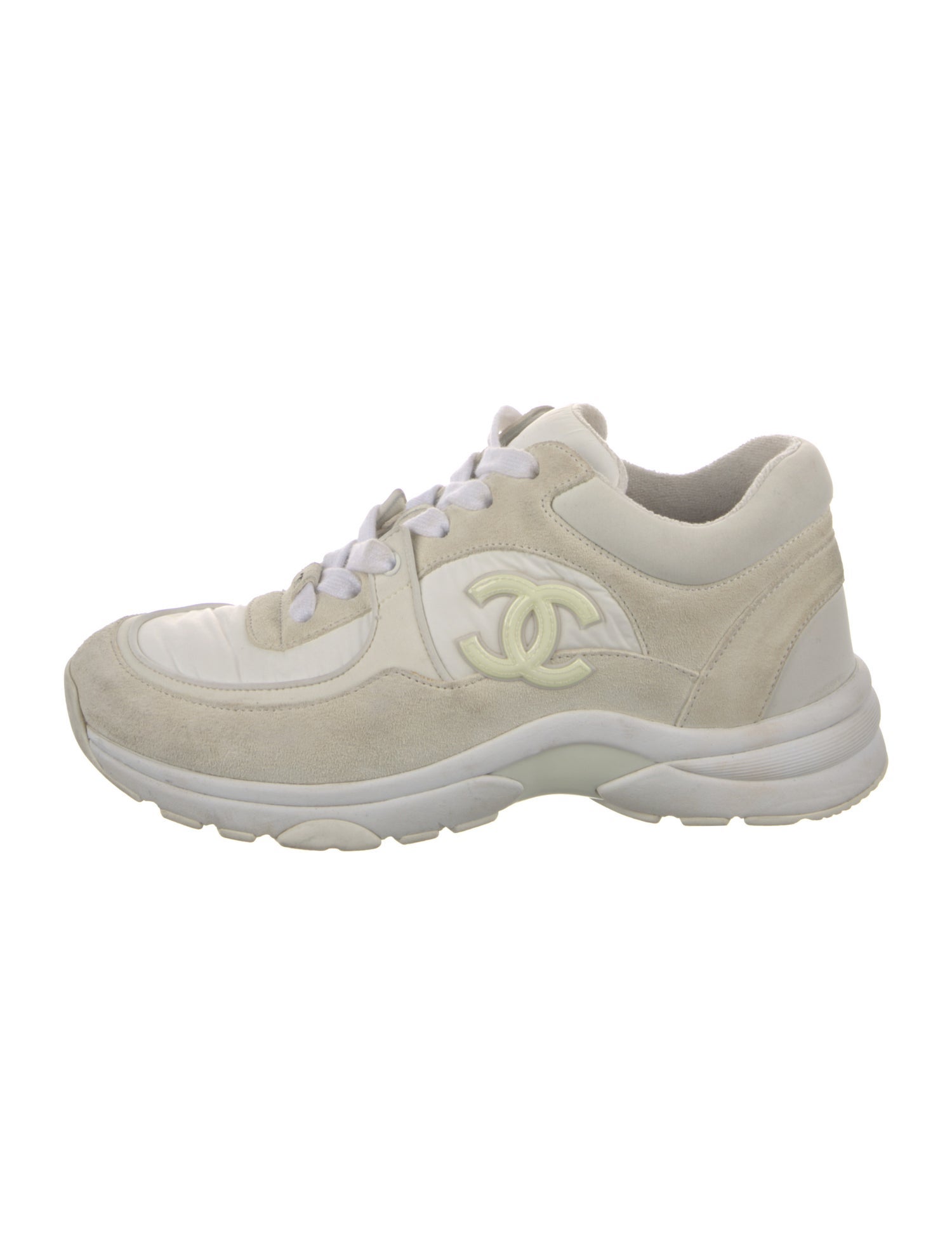 Chanel Interlocking CC Logo Calfskin Chunky Sneakers