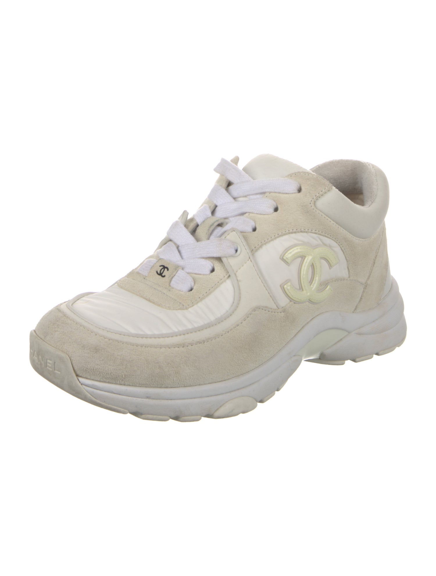 Chanel Interlocking CC Logo Calfskin Chunky Sneakers