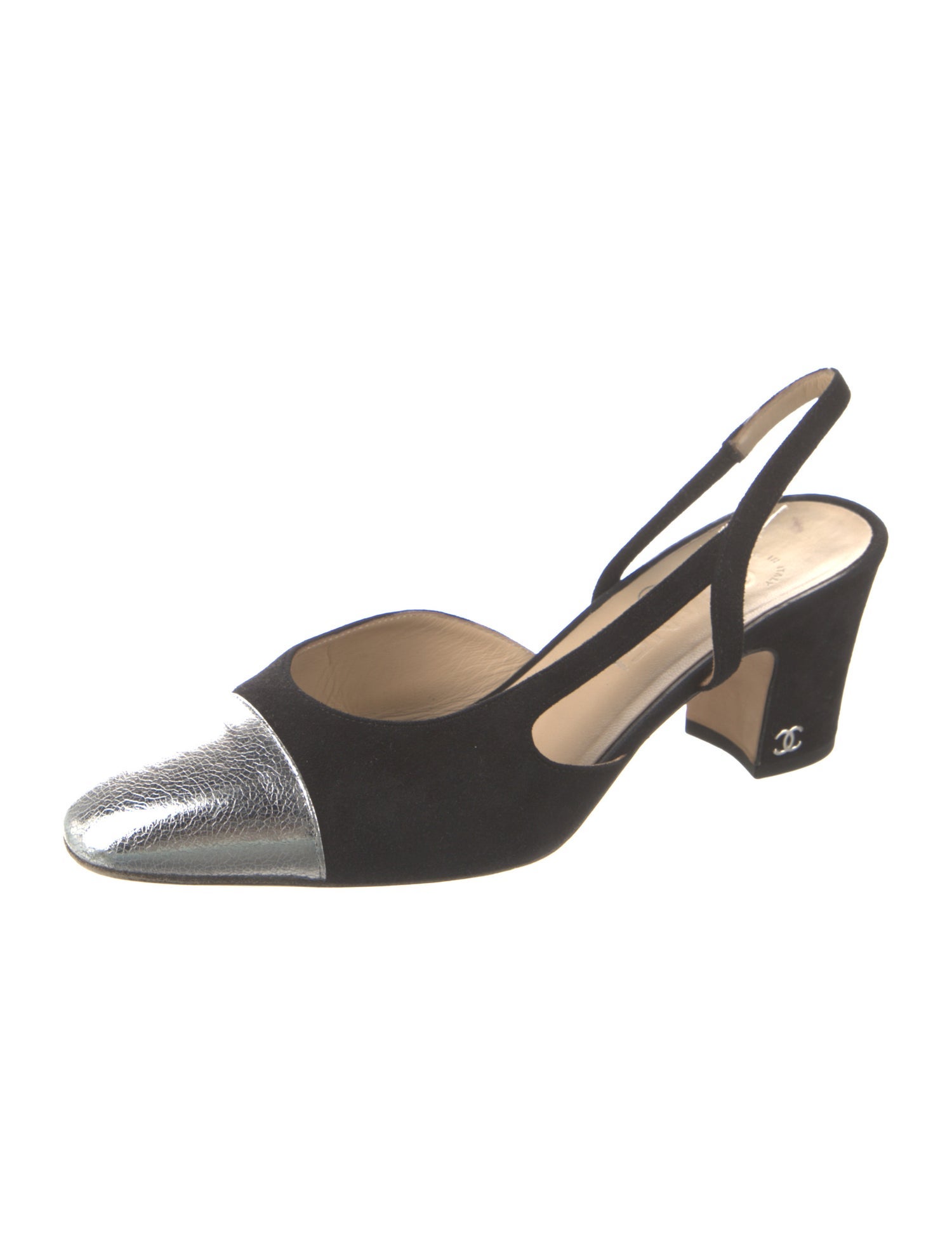 Chanel 2017 Interlocking CC Logo Slingback Pumps