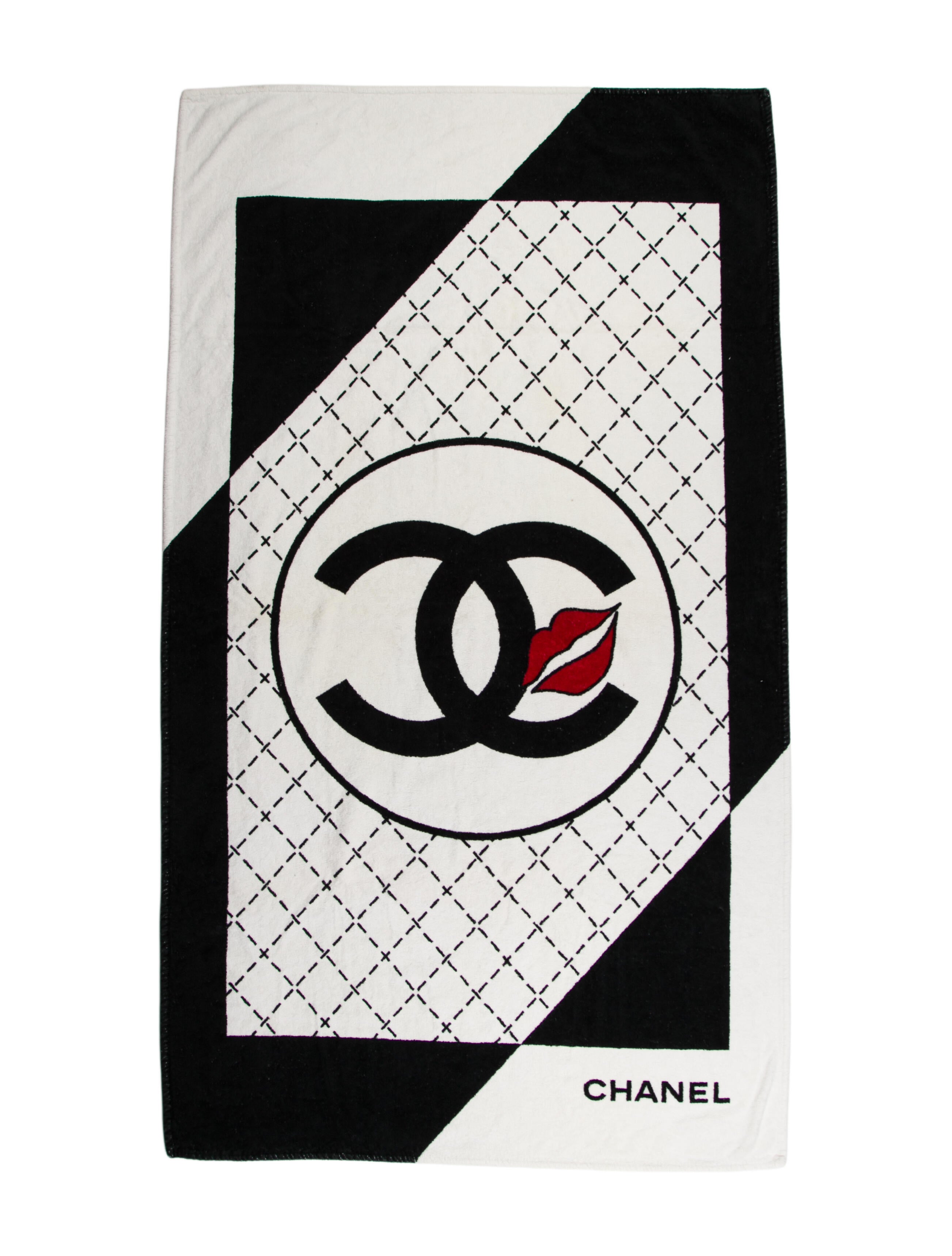Chanel CC Lips Beach Towel