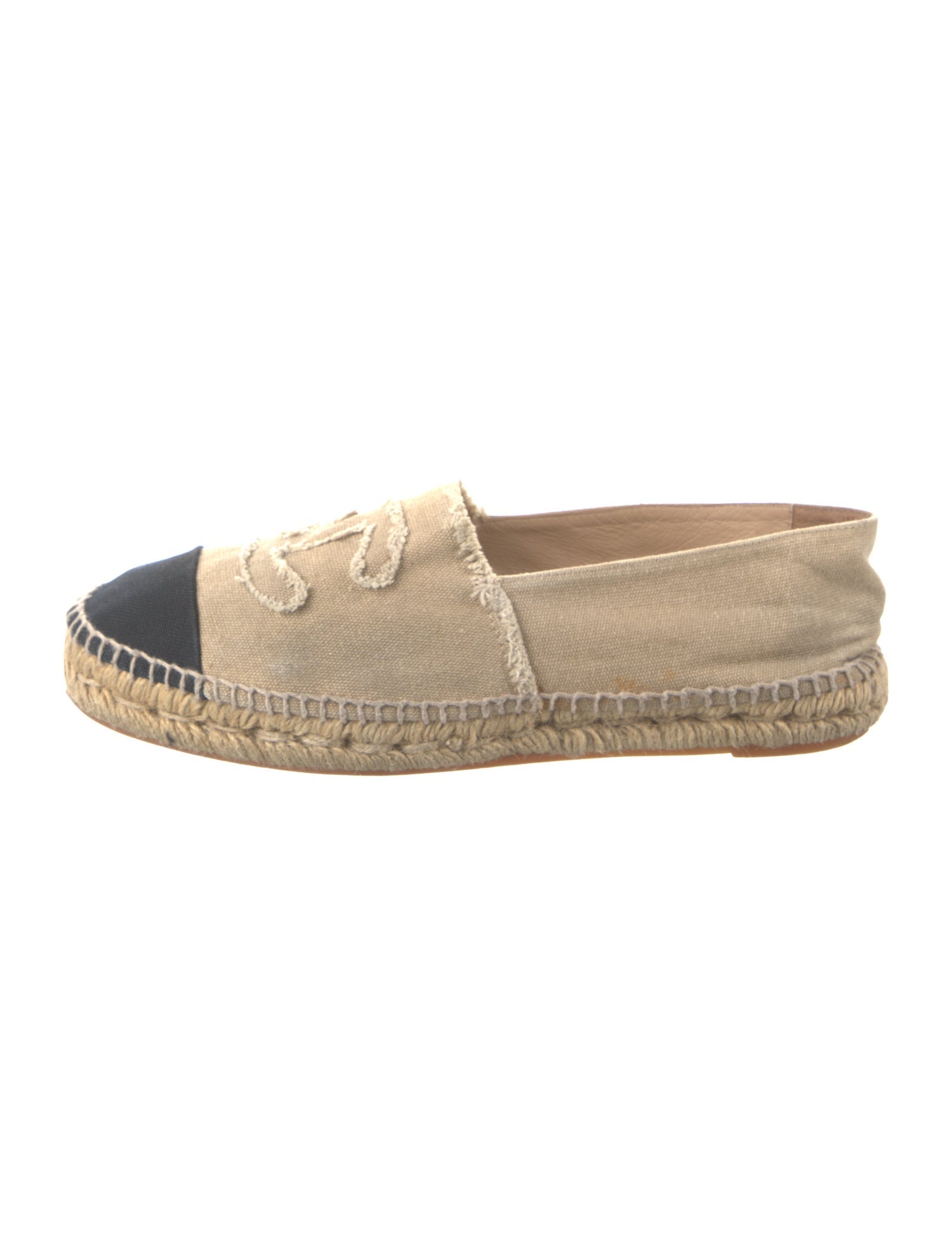 Chanel Interlocking CC Logo Canvas Espadrilles