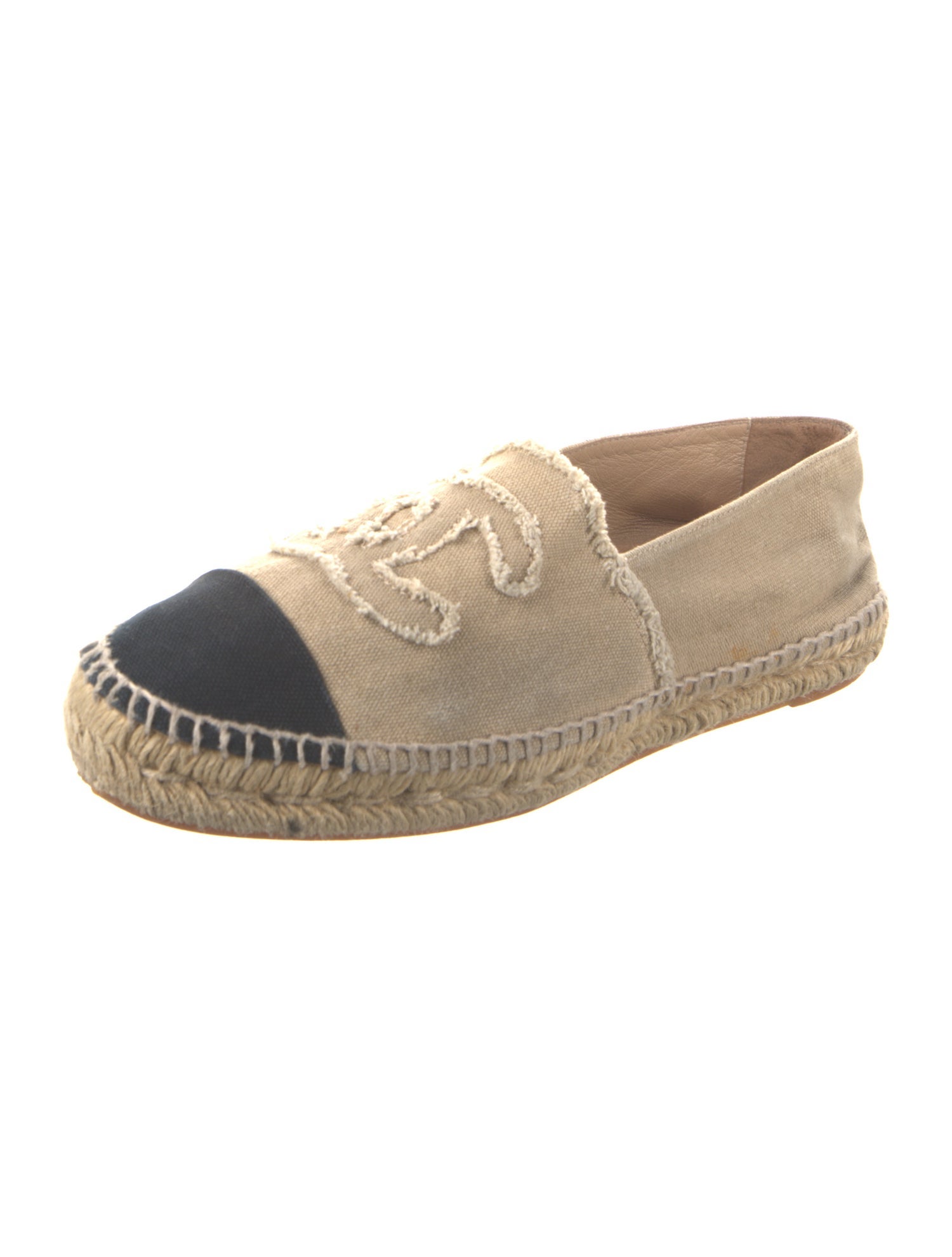 Chanel Interlocking CC Logo Canvas Espadrilles