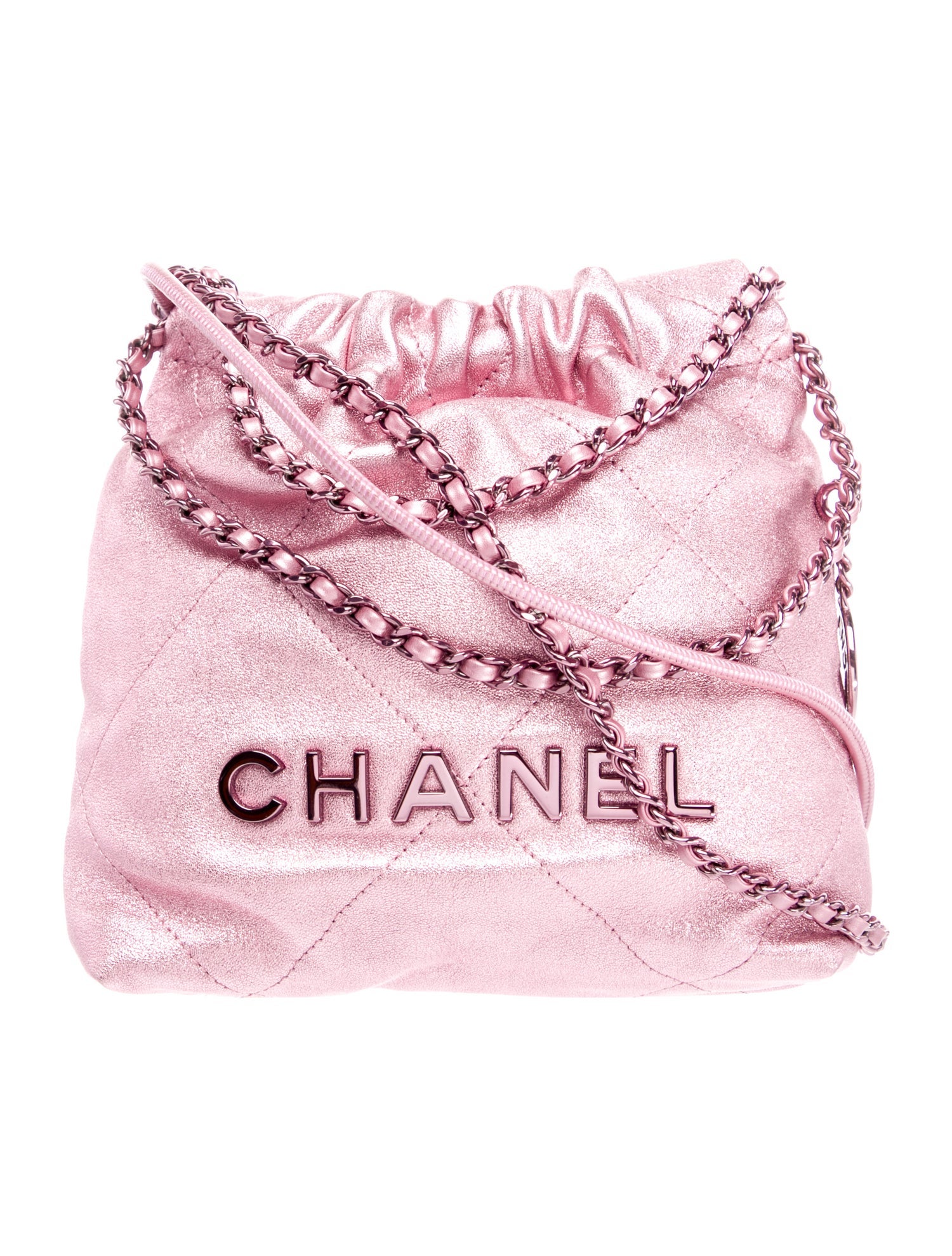 Chanel 2024 Metallic Mini 22 Hobo