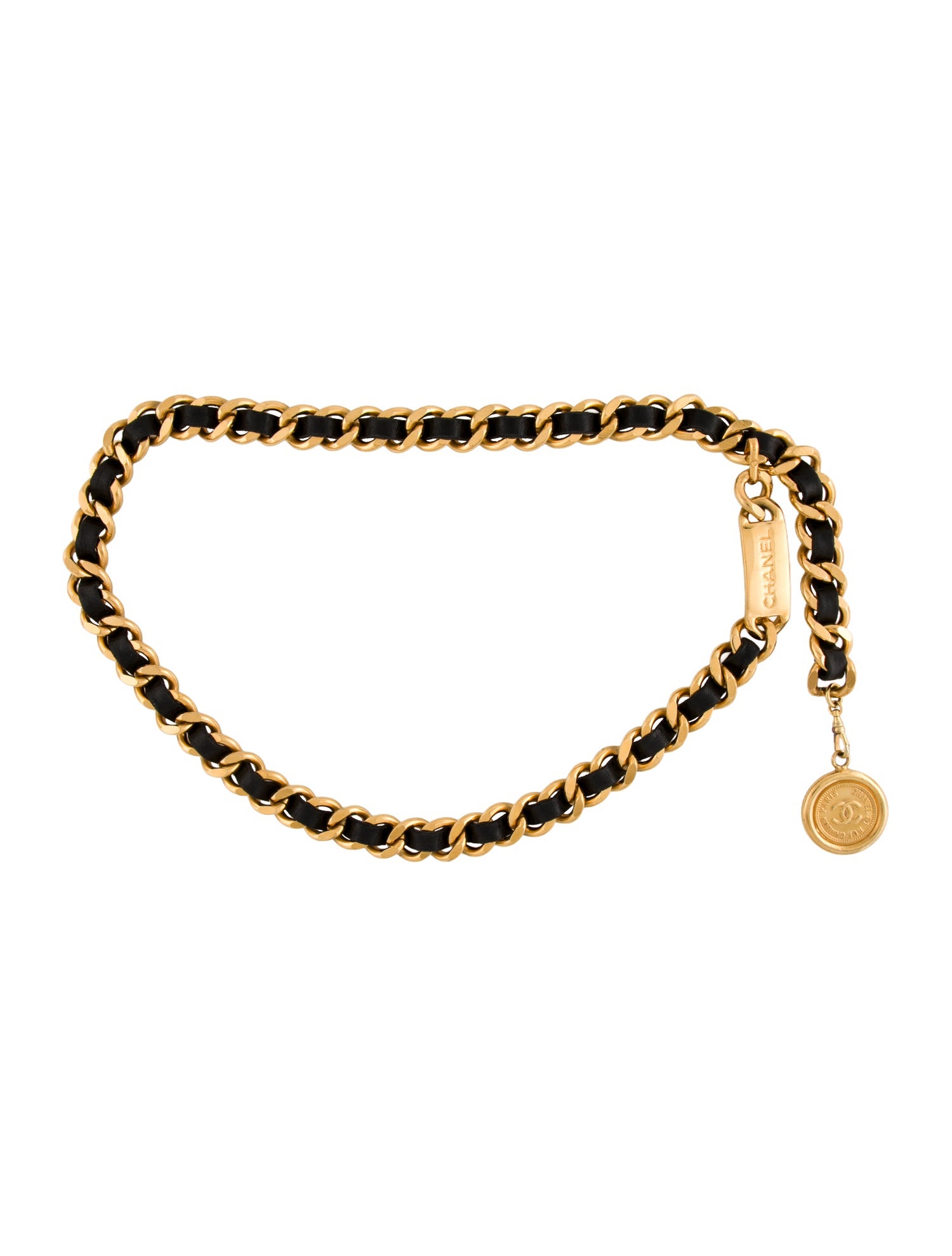 Chanel Vintage Interlocking CC Logo Waist Belt