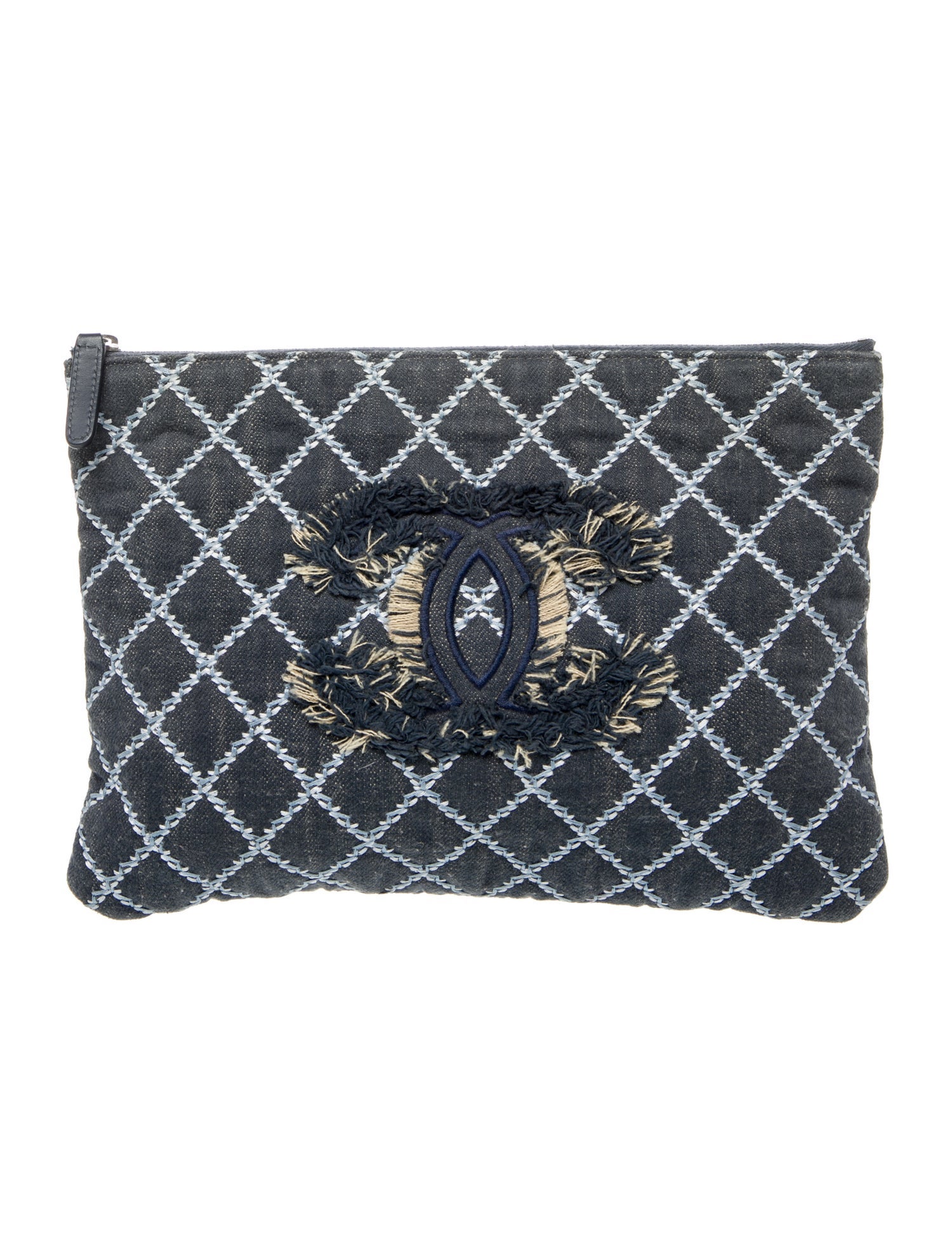 Chanel Quilted Denim O-Case