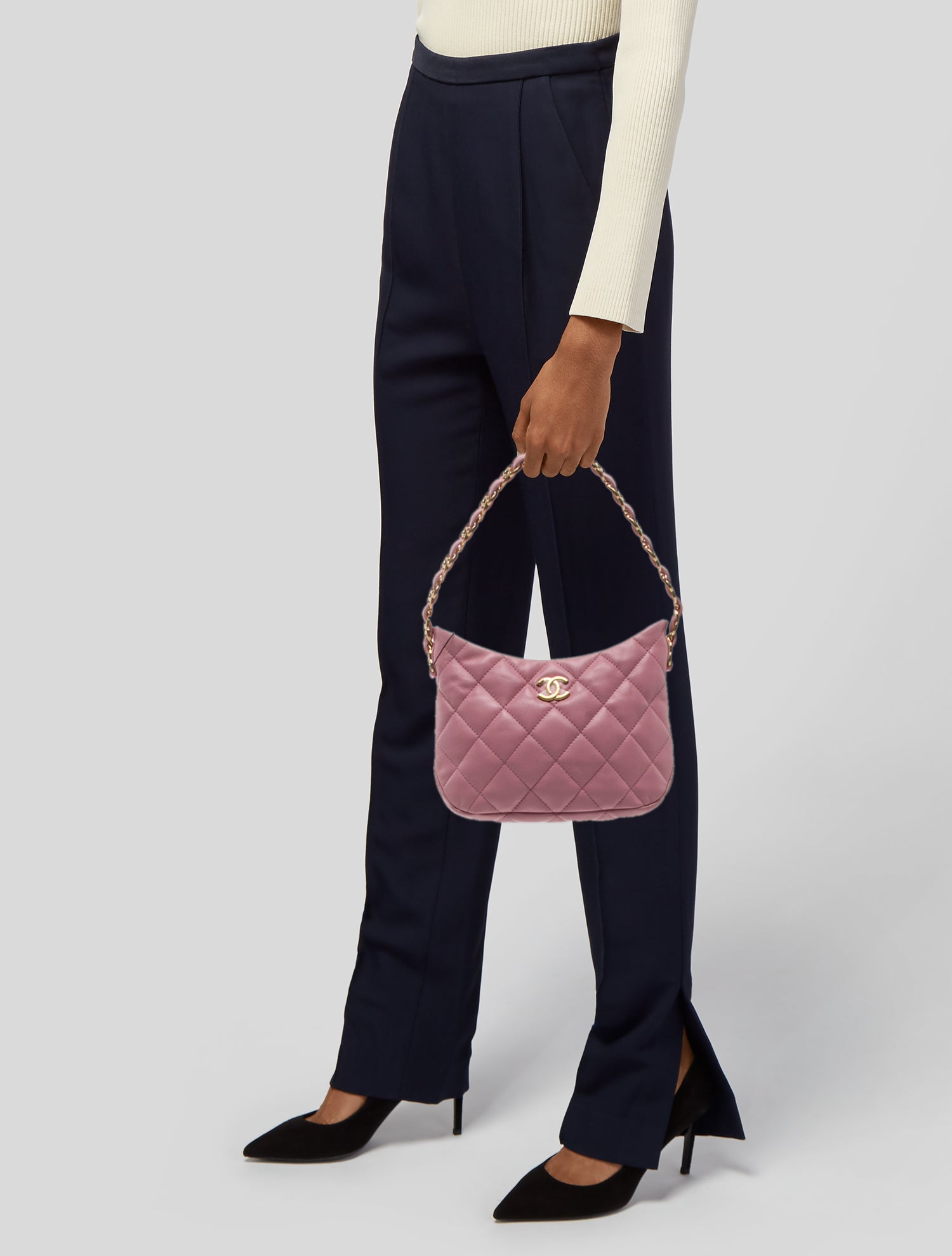 Chanel Quilted CC Link Hobo
