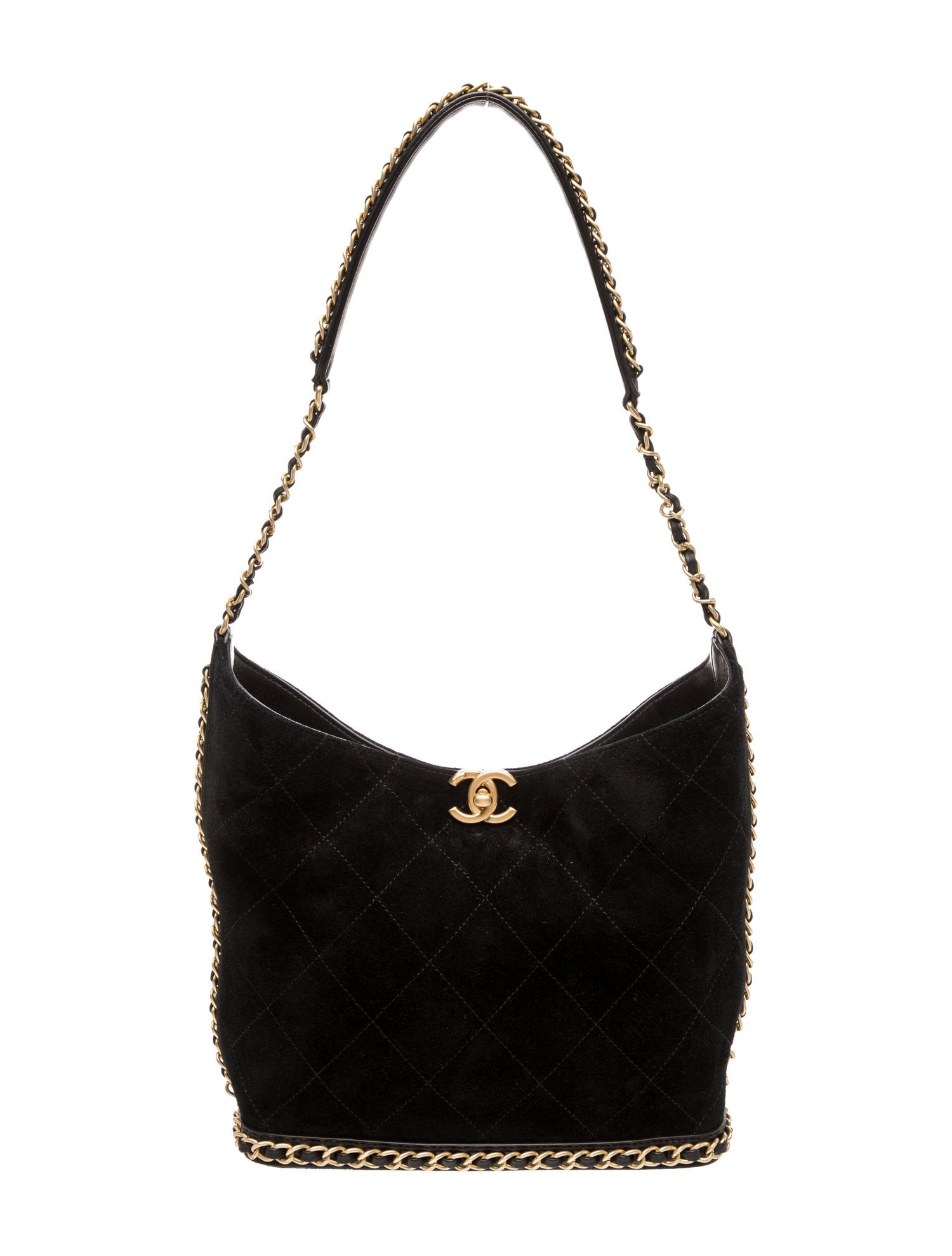 Chanel 2025 Quilted Suede Maxi Hobo
