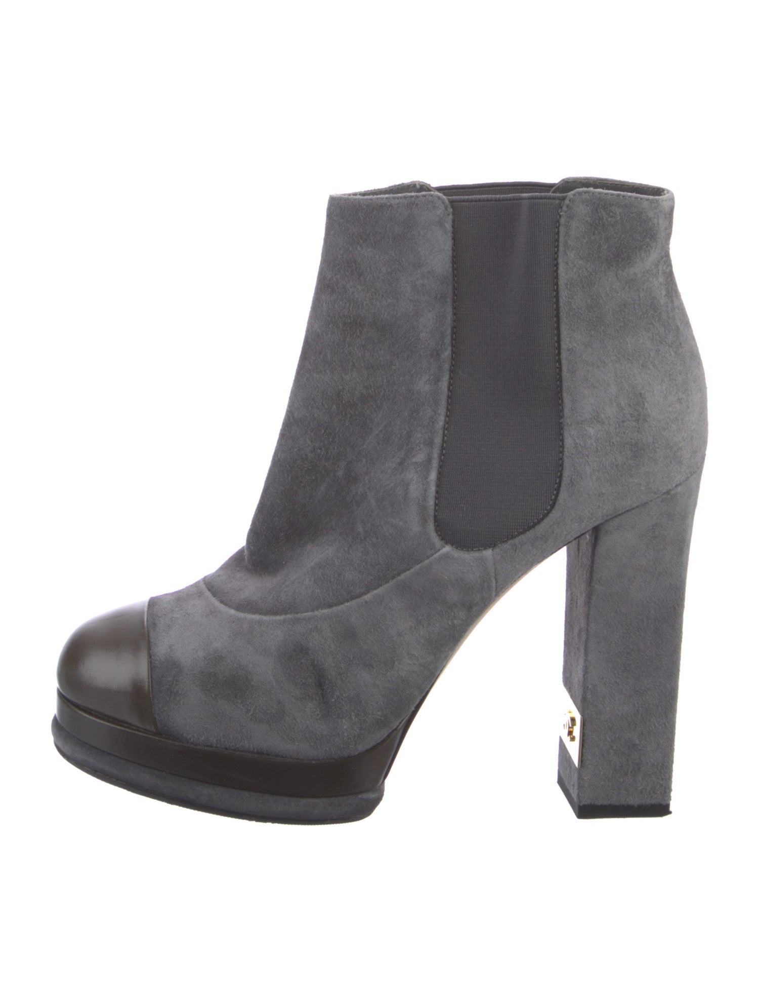 Chanel 2013 Interlocking CC Logo Chelsea Boots