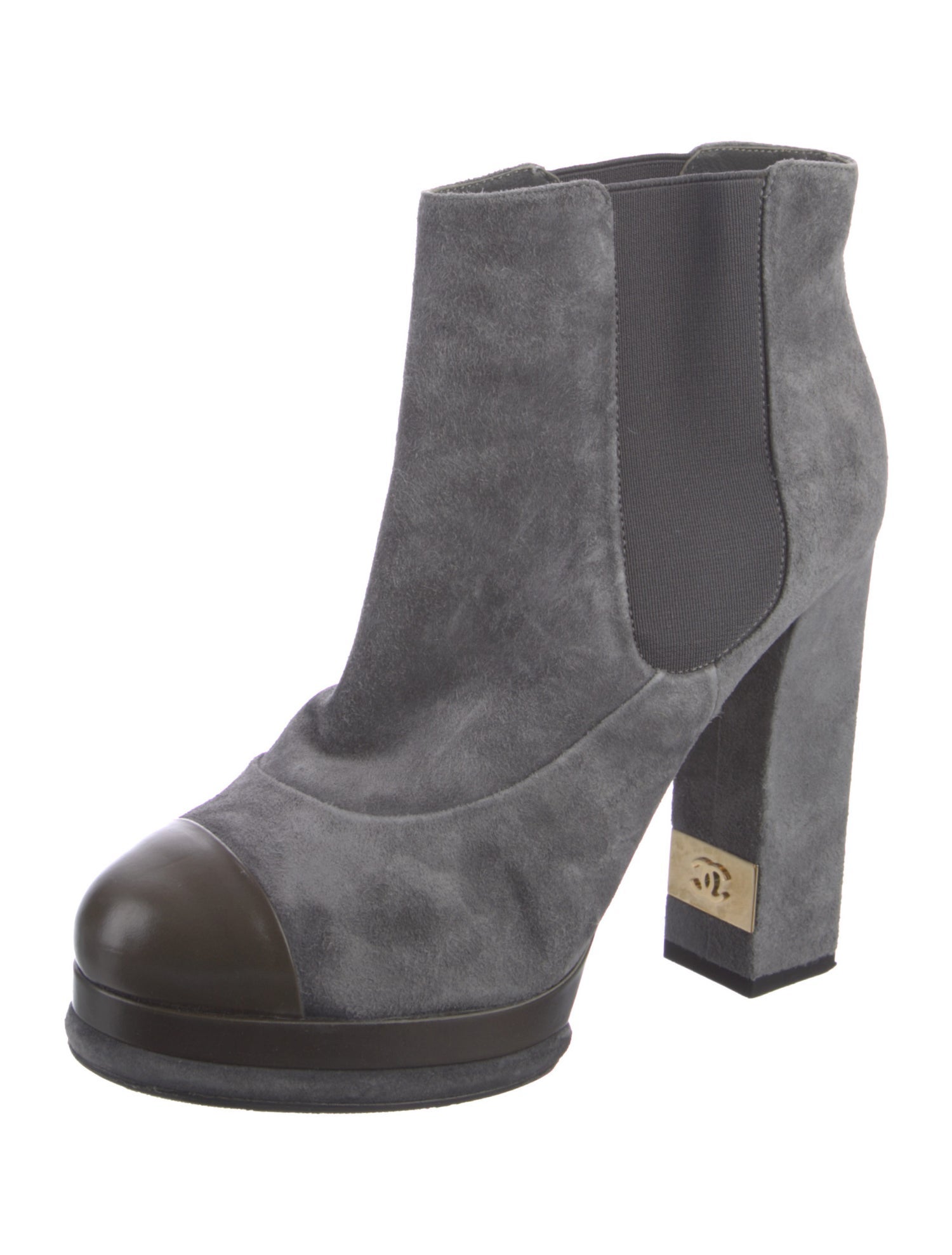 Chanel 2013 Interlocking CC Logo Chelsea Boots