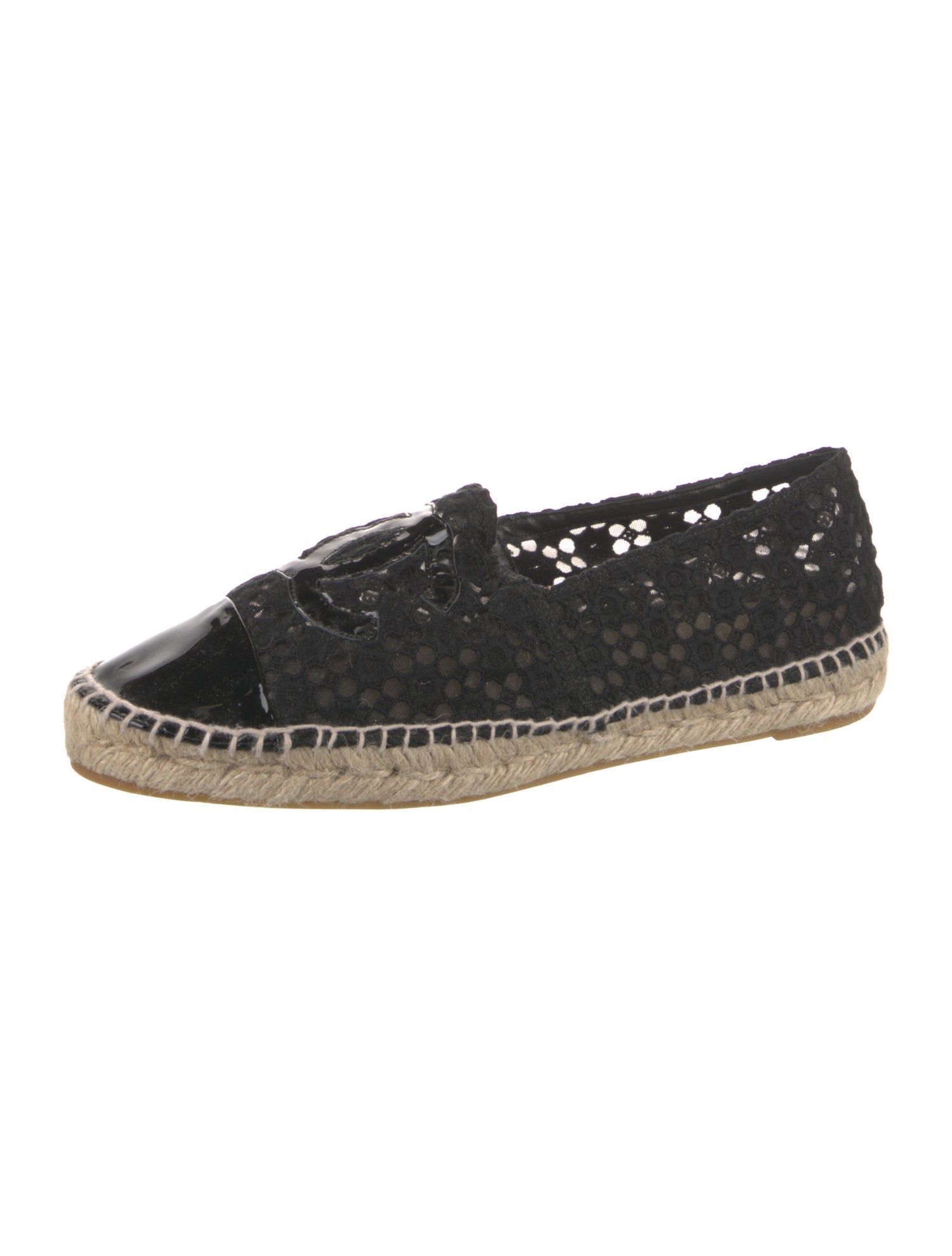 Chanel Interlocking CC Logo Mesh Espadrilles