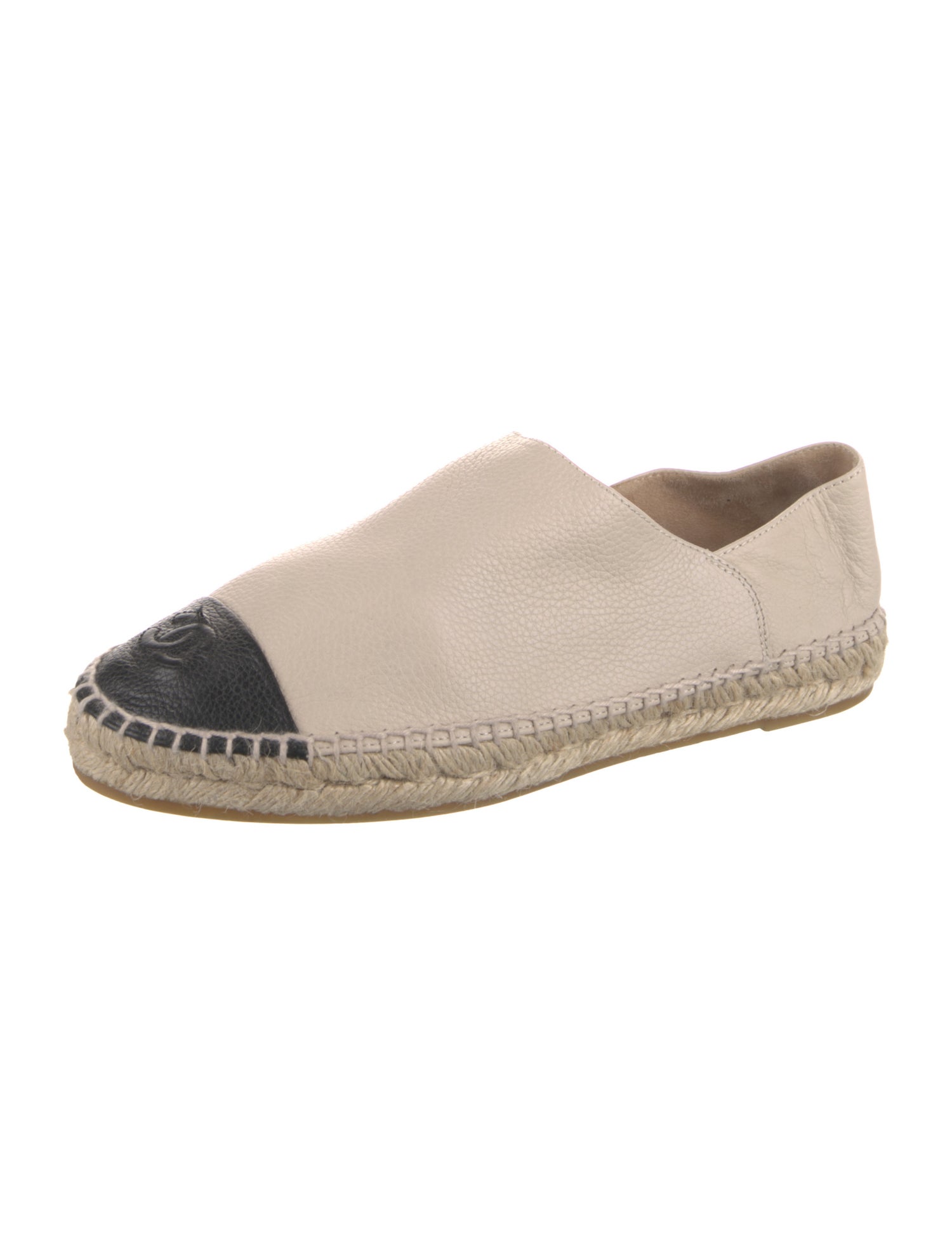 Chanel Interlocking CC Logo Calfskin Espadrilles