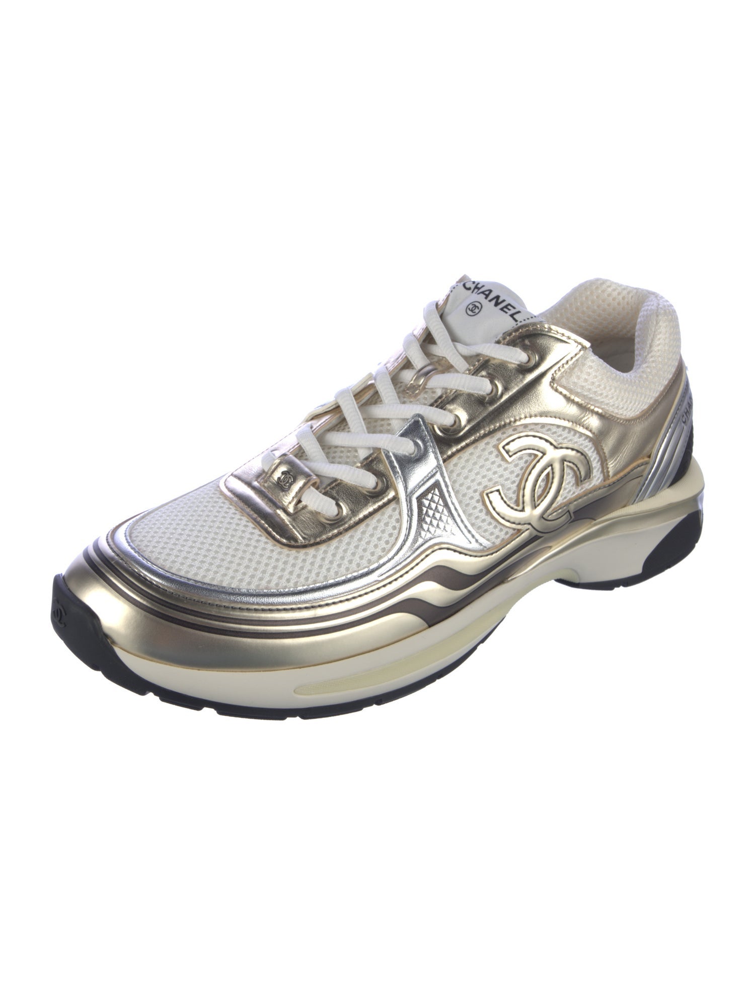 Chanel Interlocking CC Logo Mesh Sneakers