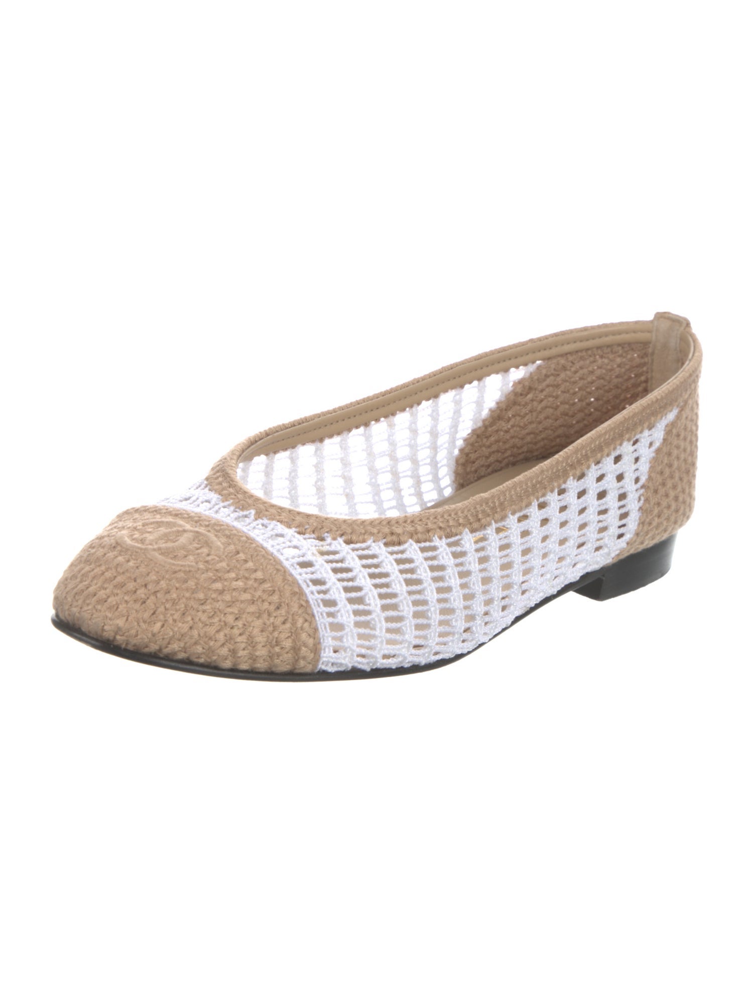 Chanel 2025 Interlocking CC Logo Ballet Flats