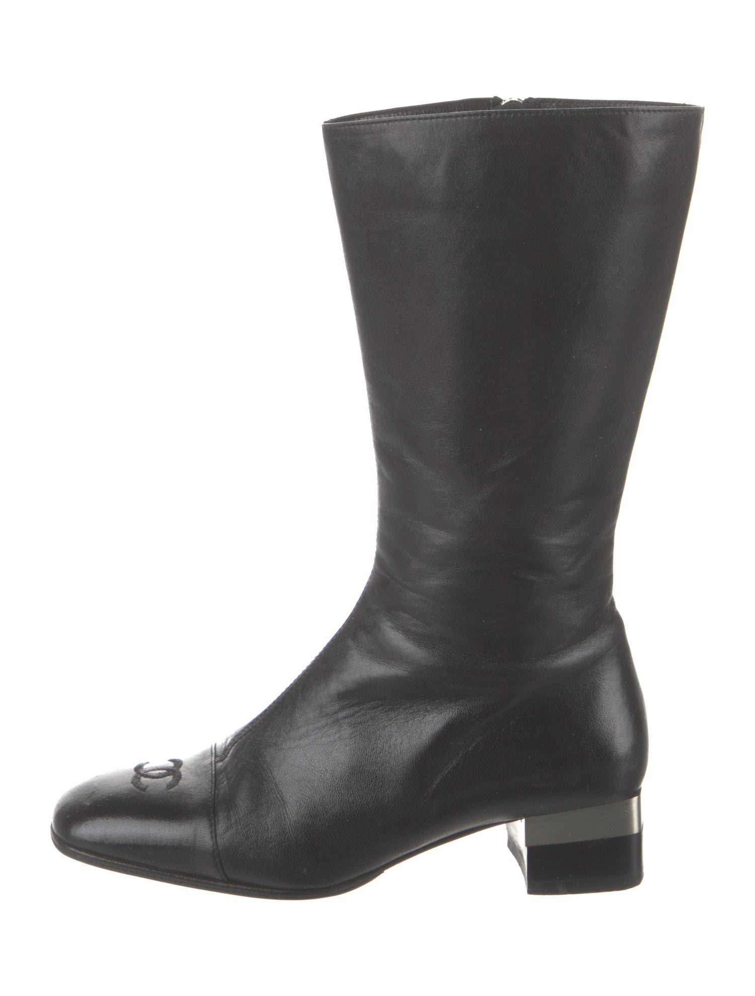 Chanel Vintage Interlocking CC Logo Boots