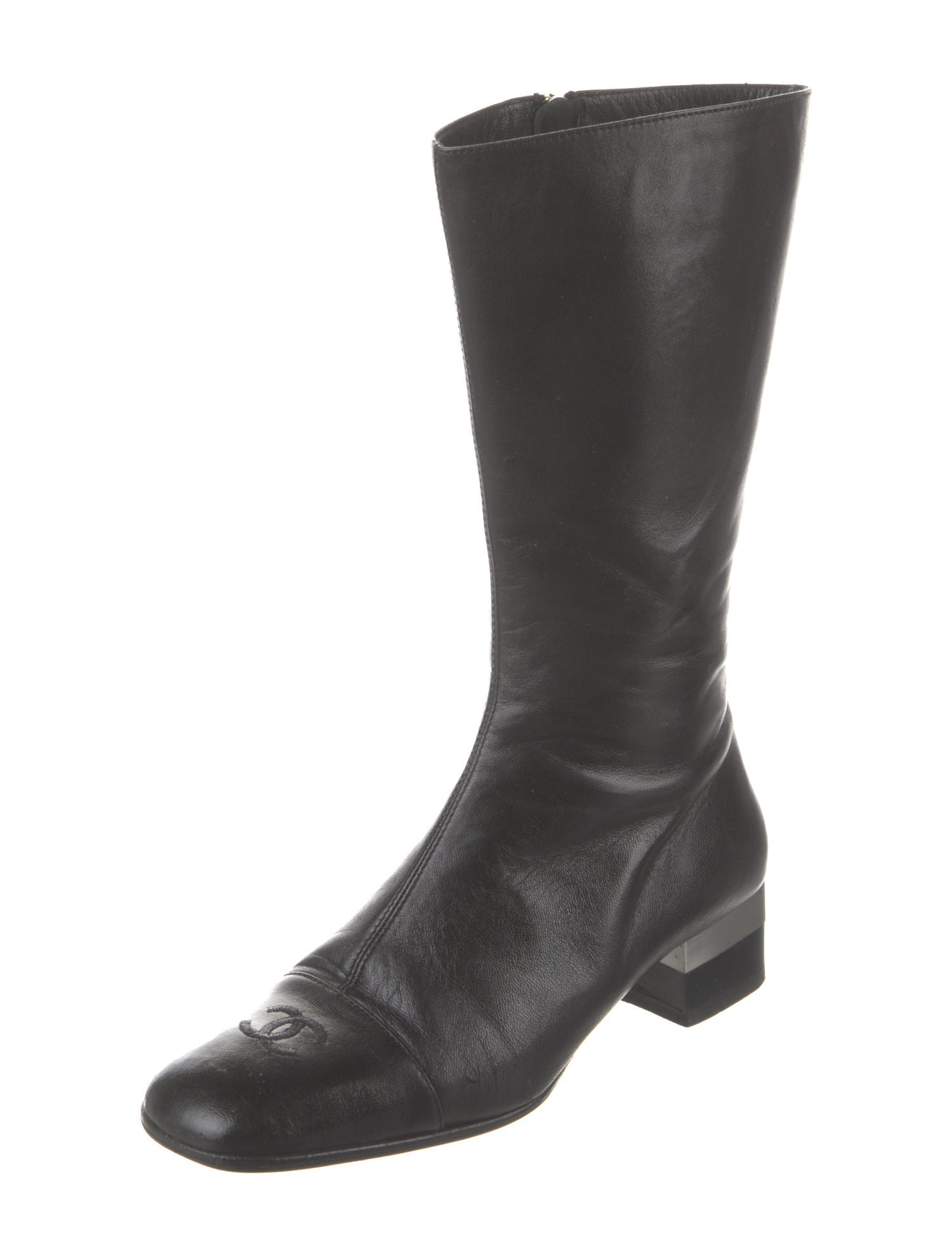 Chanel Vintage Interlocking CC Logo Boots