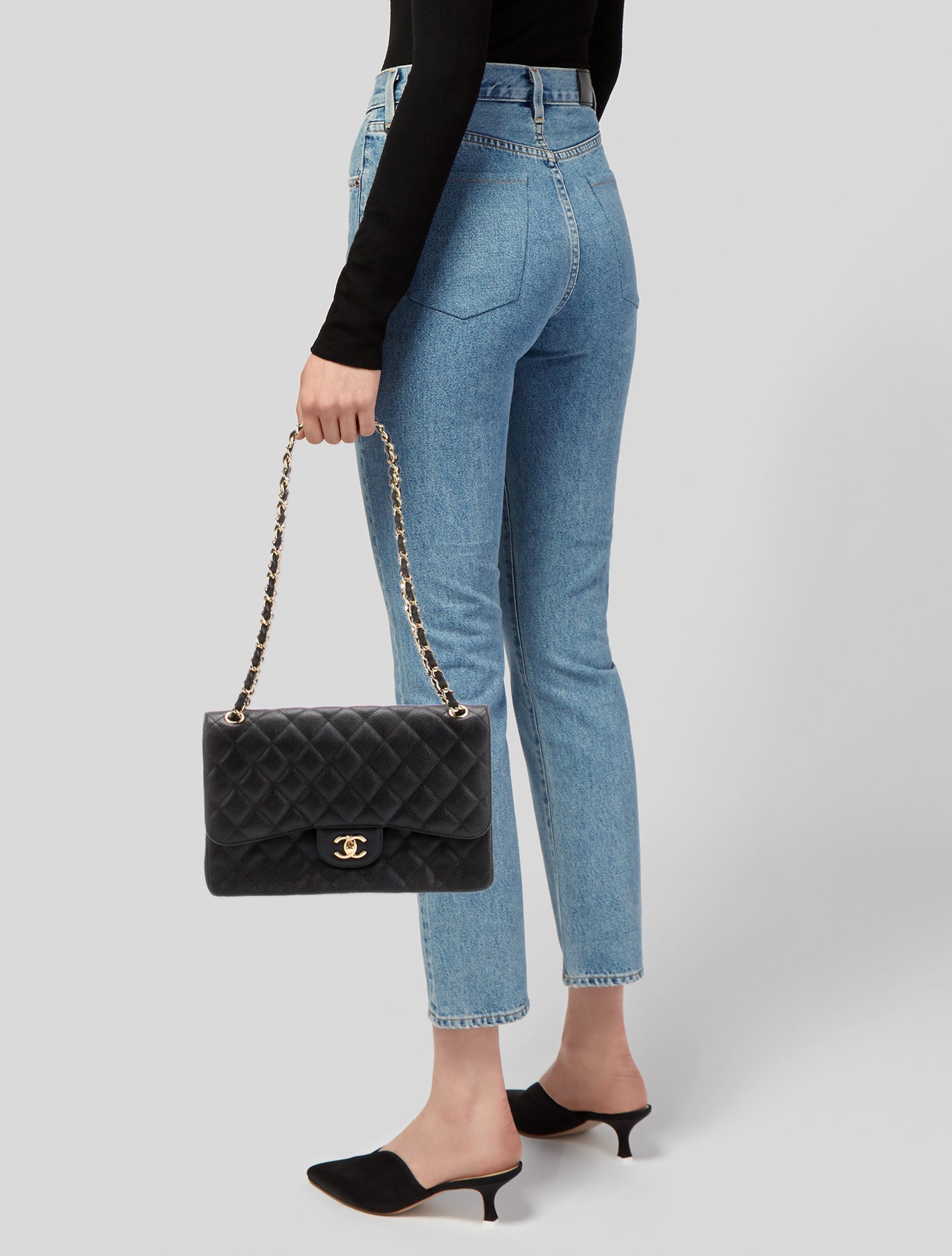 Chanel Caviar Jumbo Classic Double Flap Bag