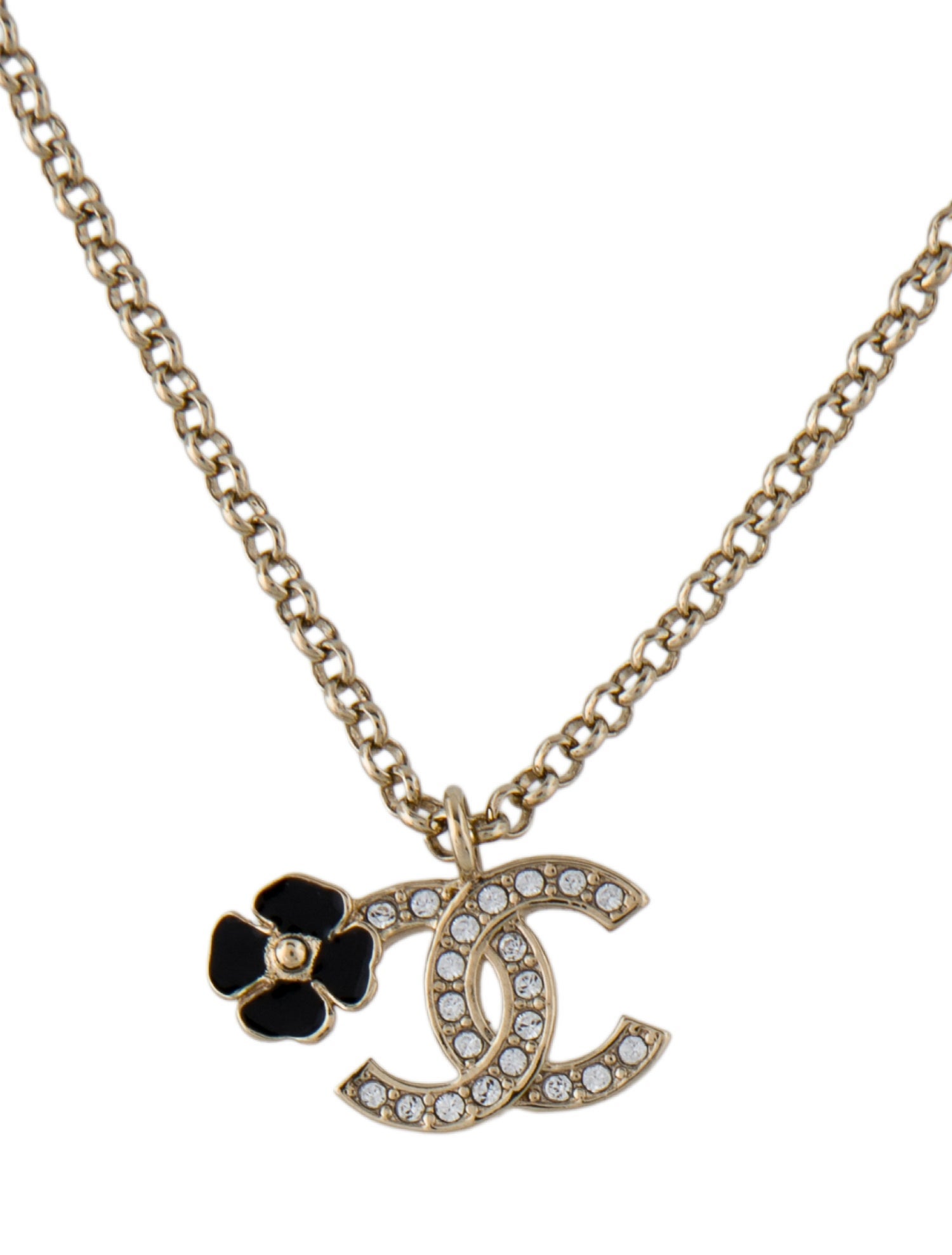 Chanel 2025 Resin & Strass CC Pendant Necklace w/ Tags