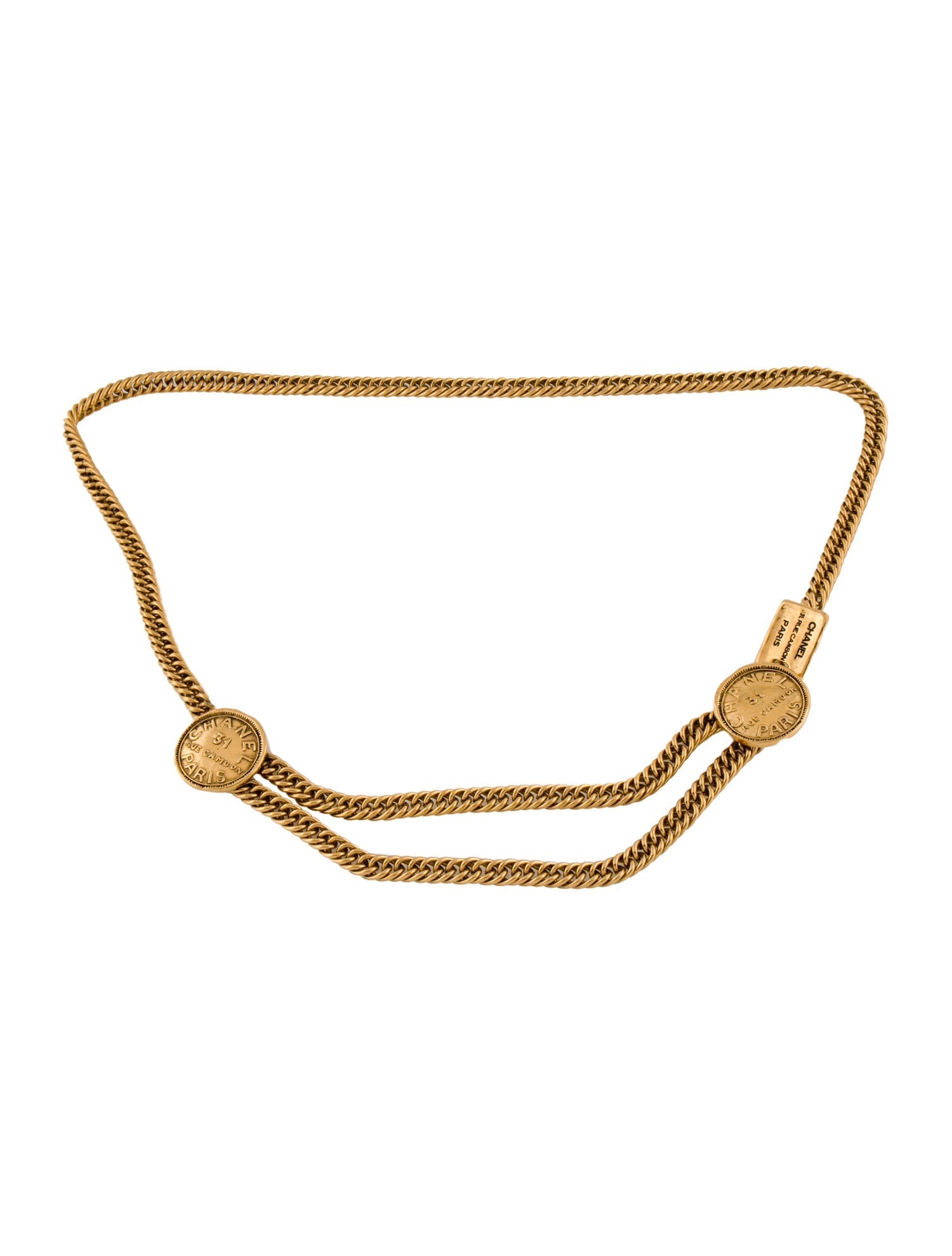 Chanel Vintage Rue Cambon Medallion Waist Belt