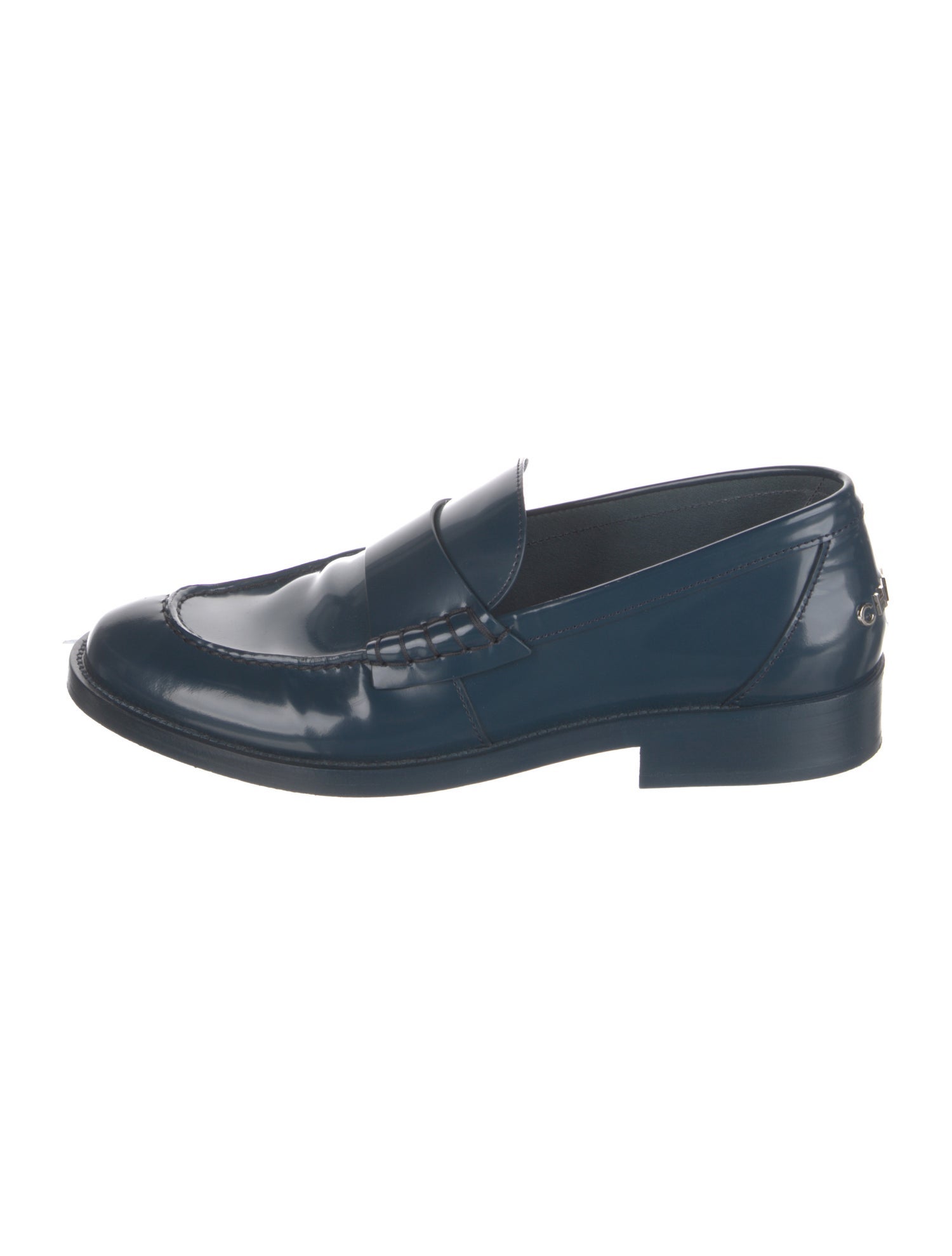 Chanel Interlocking CC Logo Leather Loafers