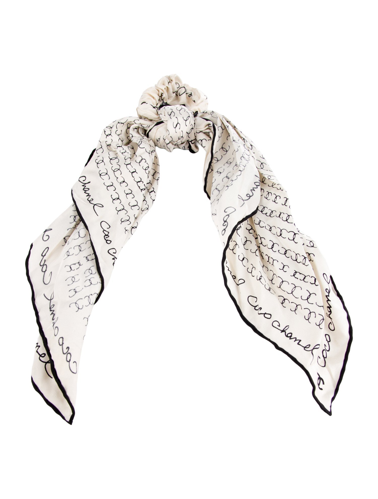 Chanel 2022 Silk Scrunchie Scarf
