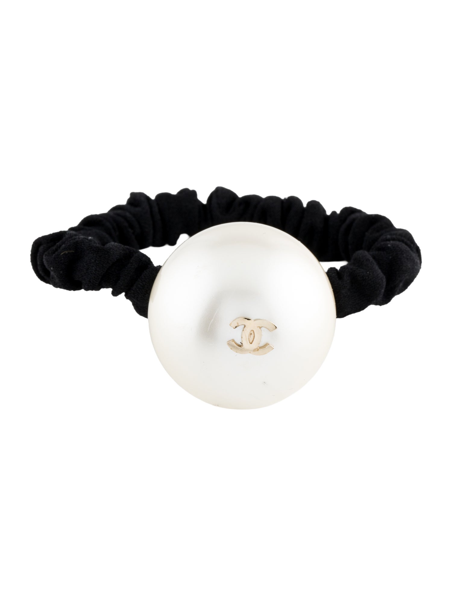 Chanel CC Faux Pearl Hair Tie