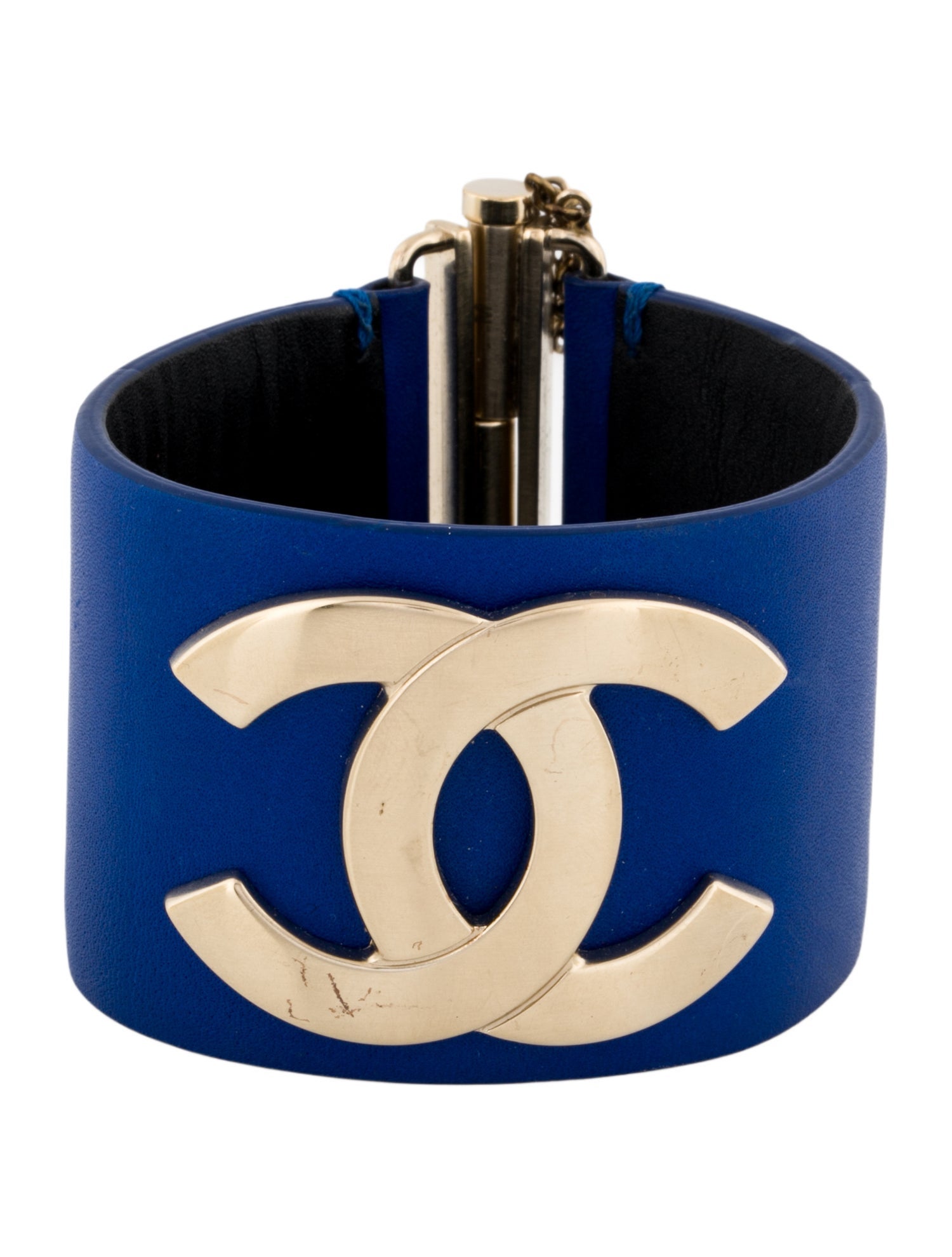 Chanel Leather CC Wrap Bracelet