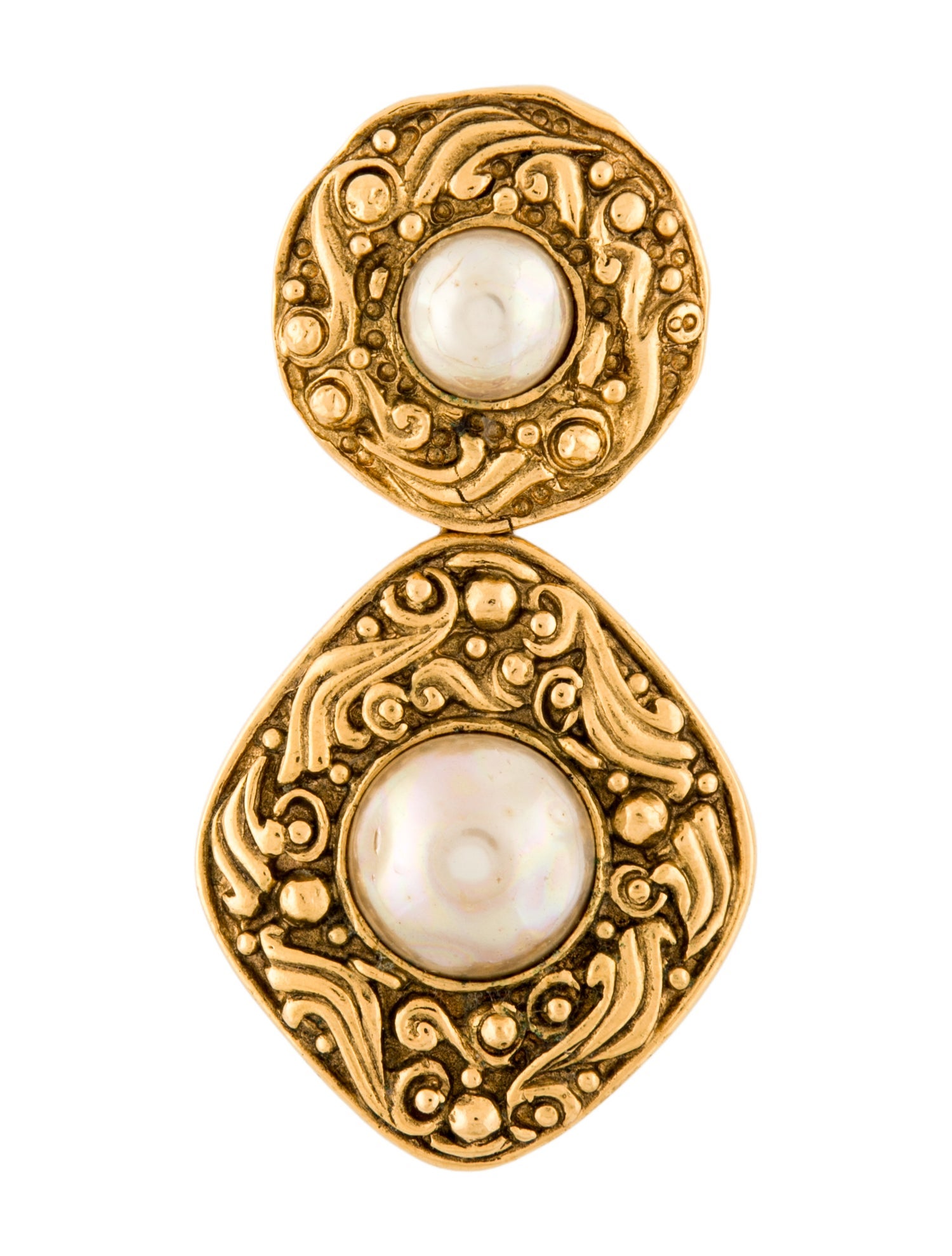 Chanel Vintage Faux Pearl Brooch