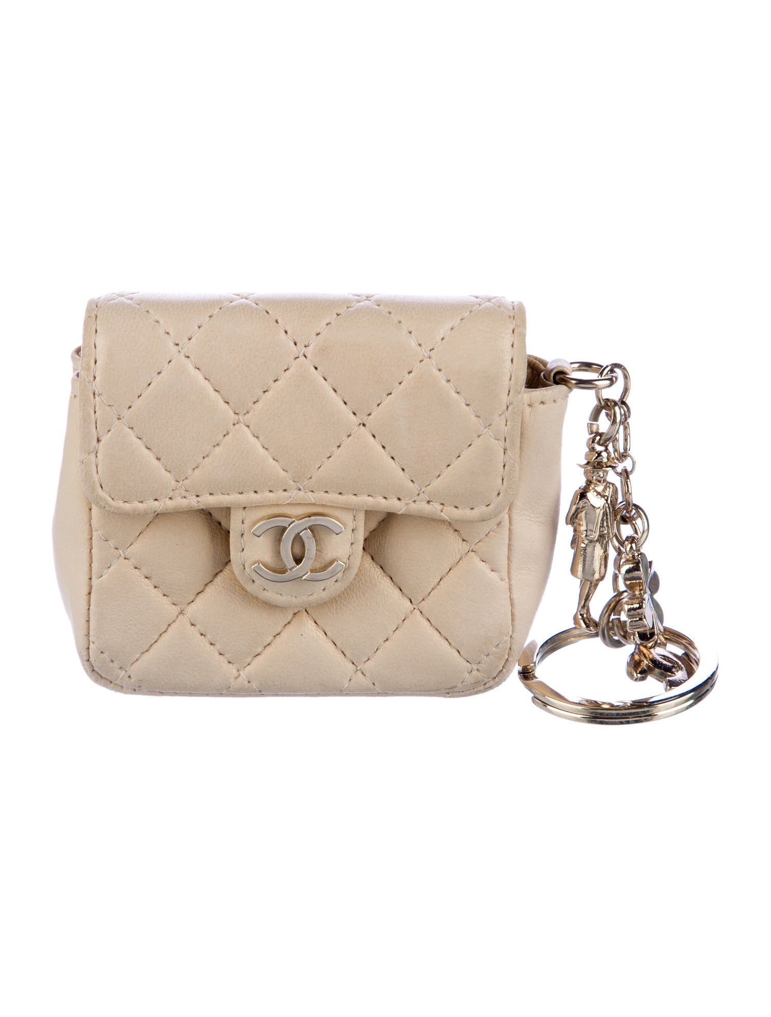 Chanel Mini Flap Key Ring Bag Charm