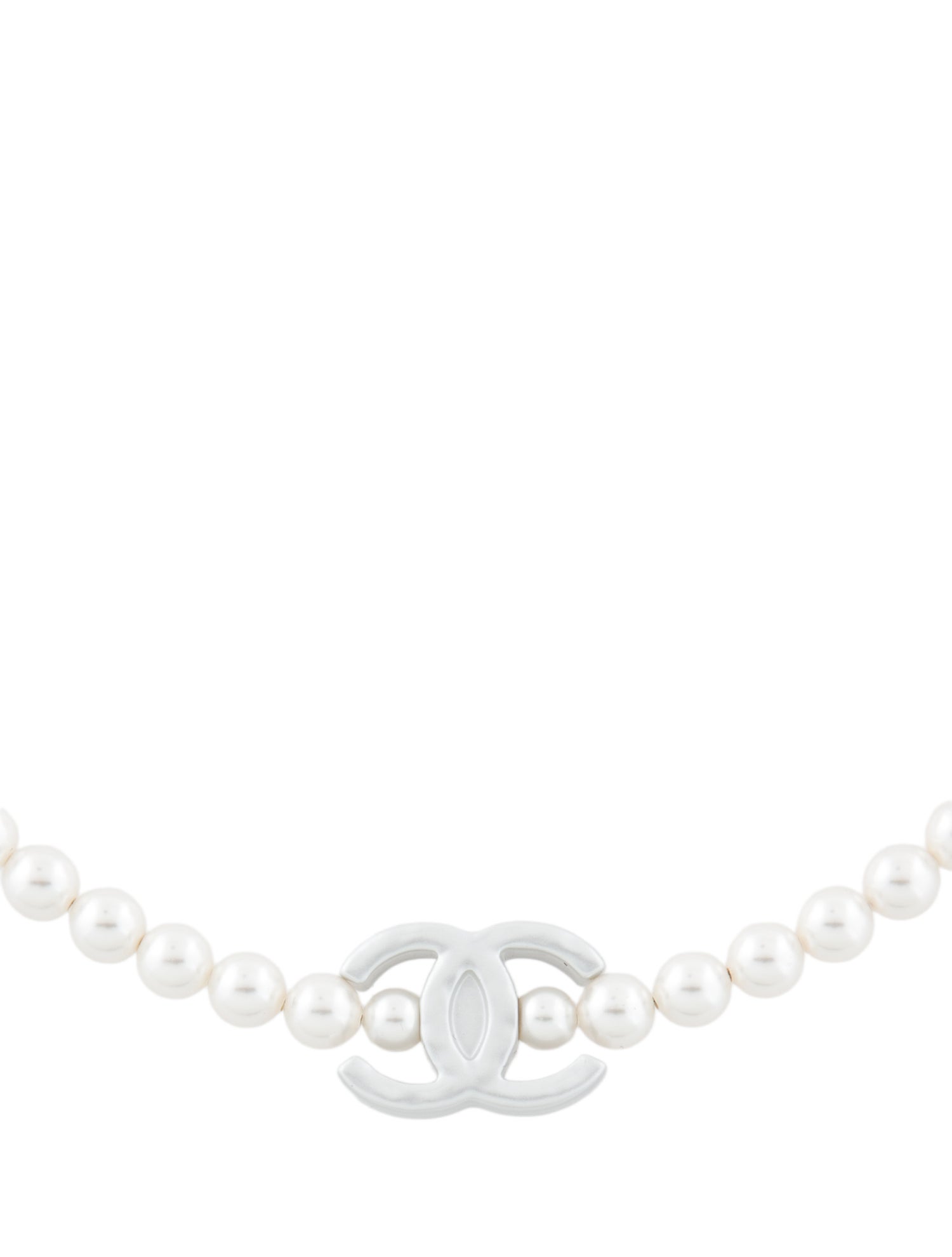 Chanel 2025 Faux Pearl & Resin CC Choker Necklace