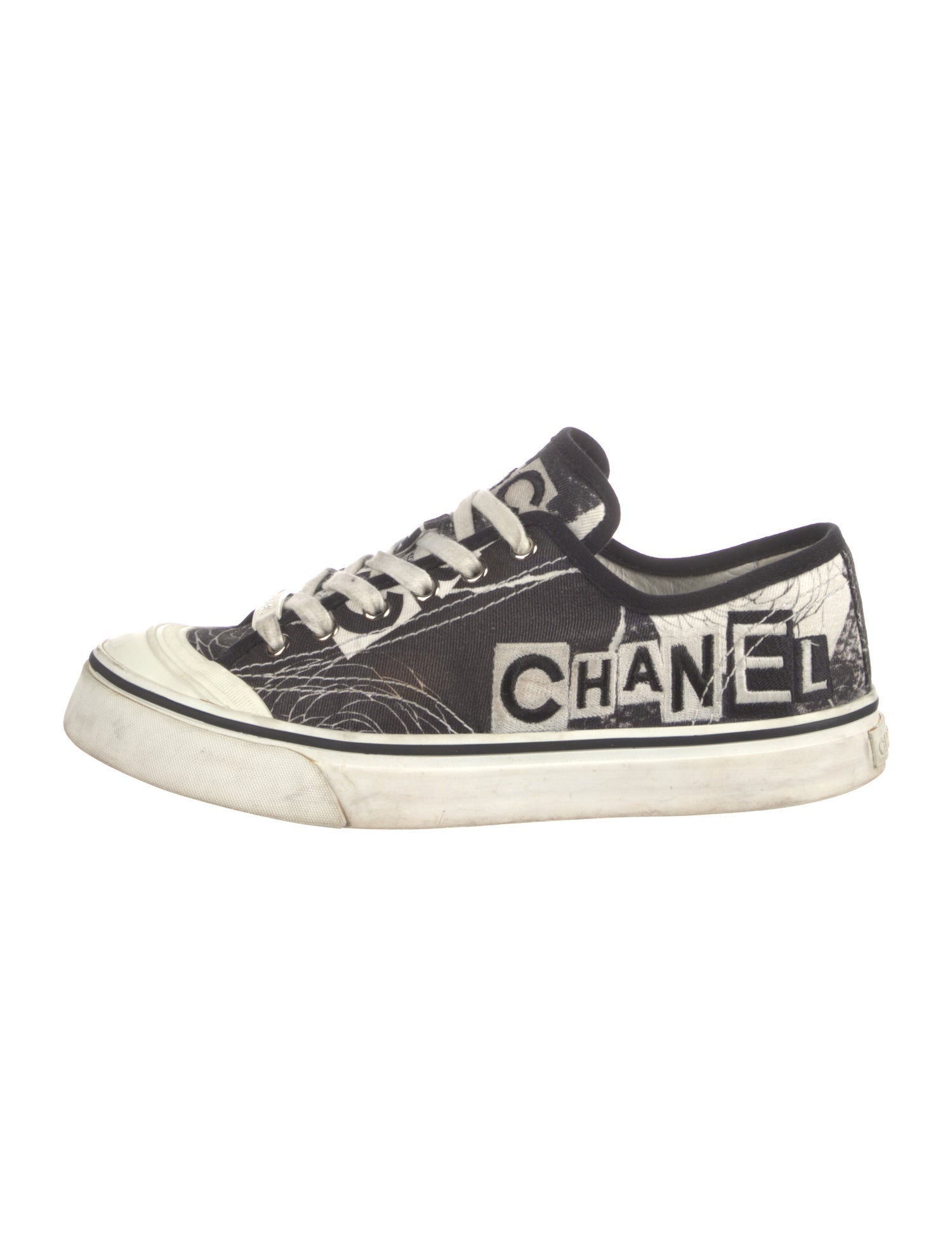 Chanel Interlocking CC Logo Canvas Sneakers