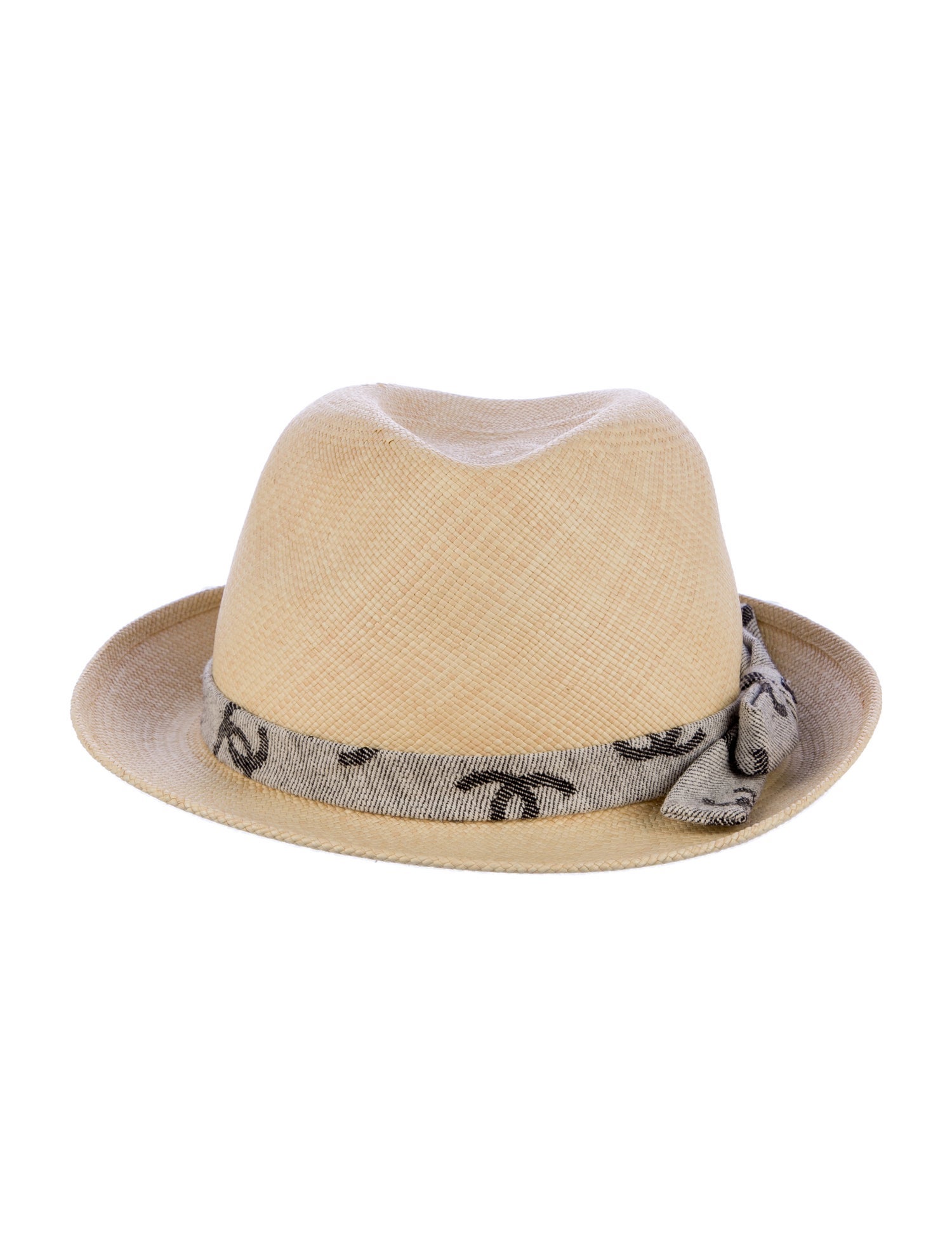 Chanel CC Straw Fedora Hat