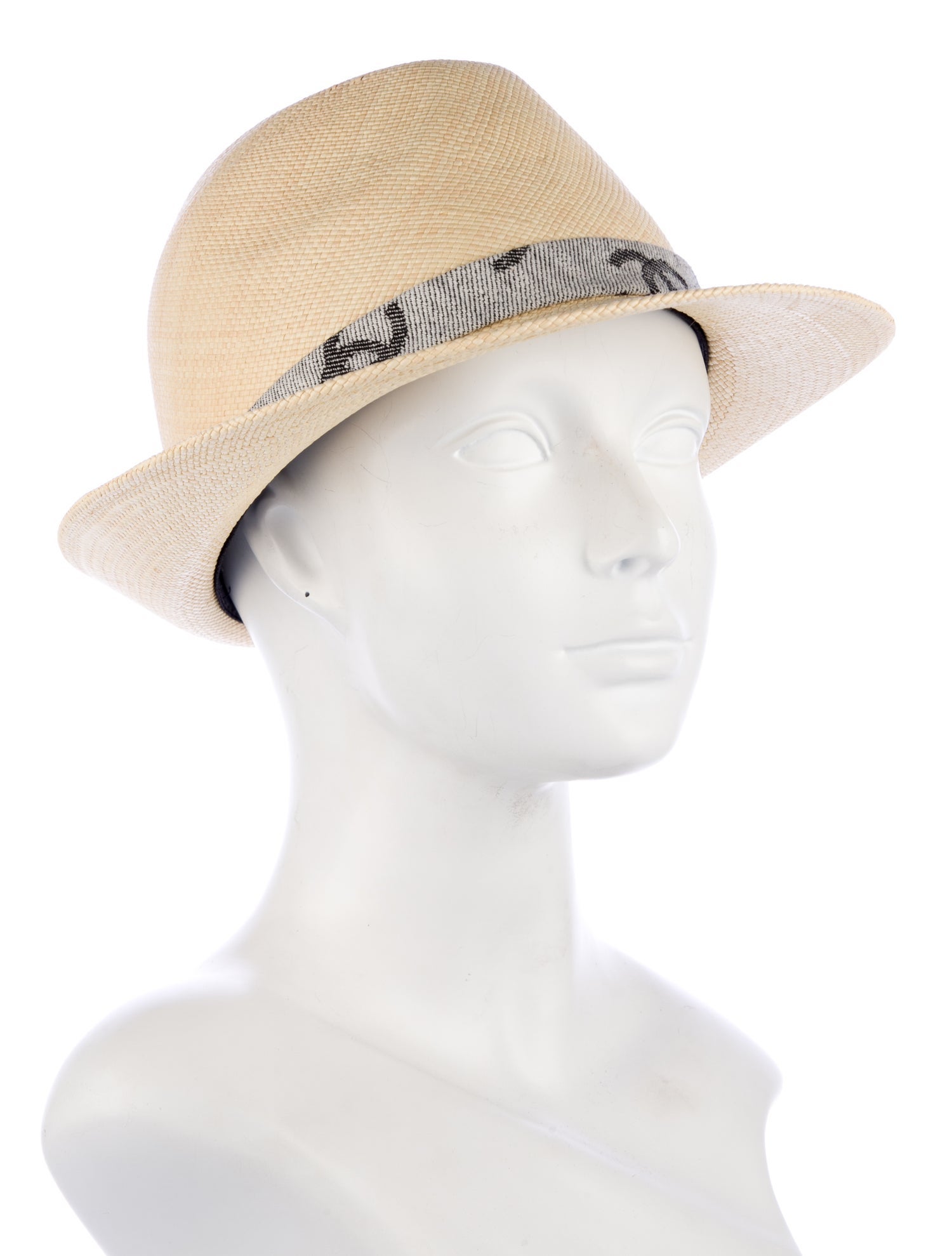 Chanel CC Straw Fedora Hat
