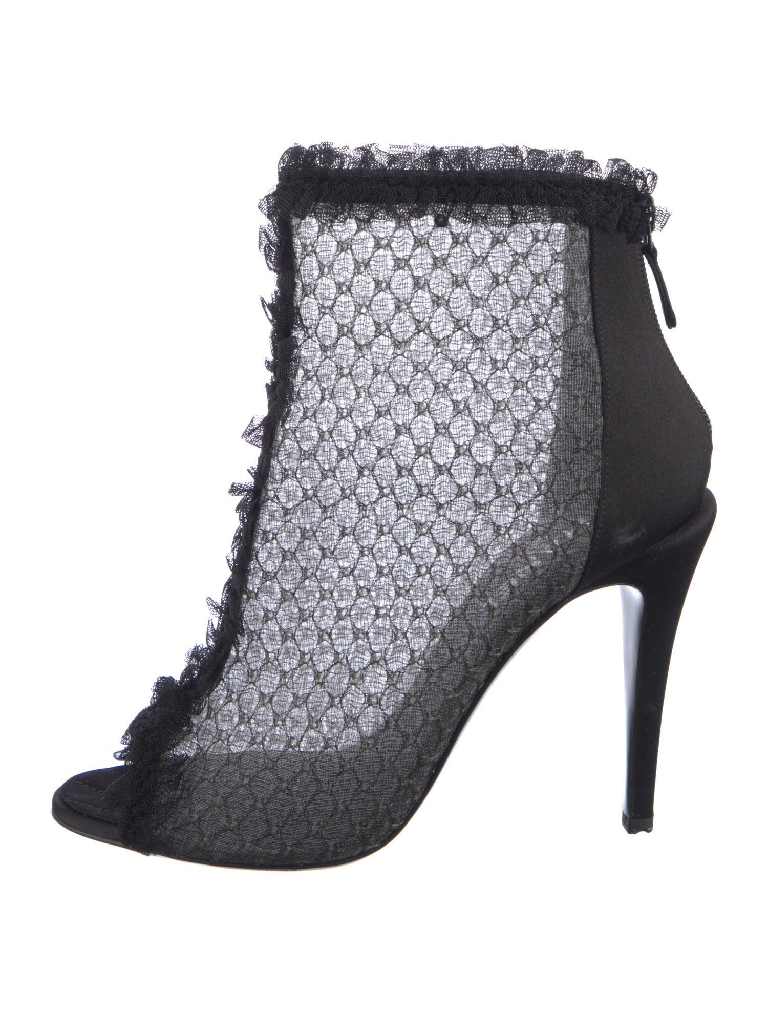 Chanel 2012 Interlocking CC Logo Lace-Up Boots