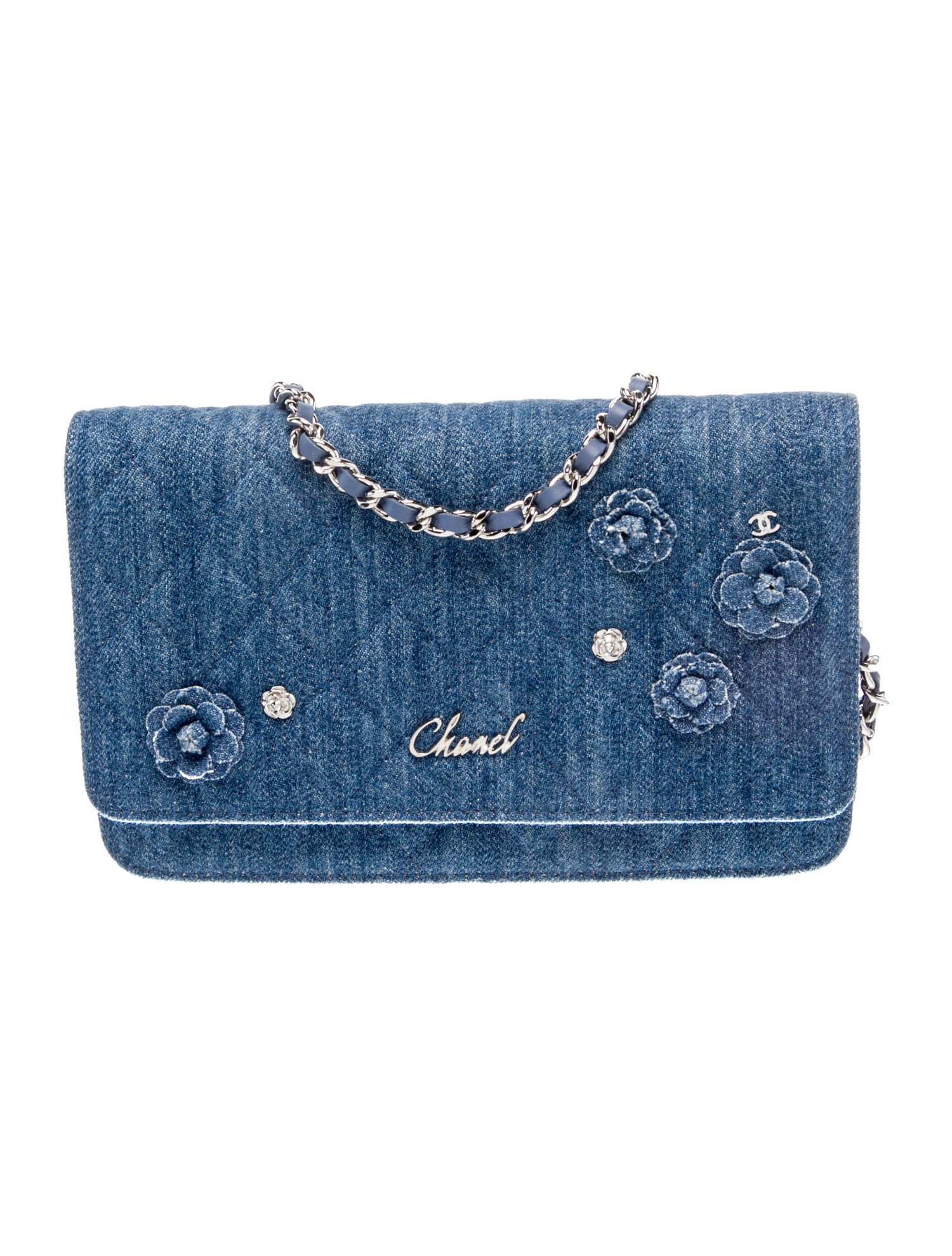 Chanel Denim Wallet on Chain