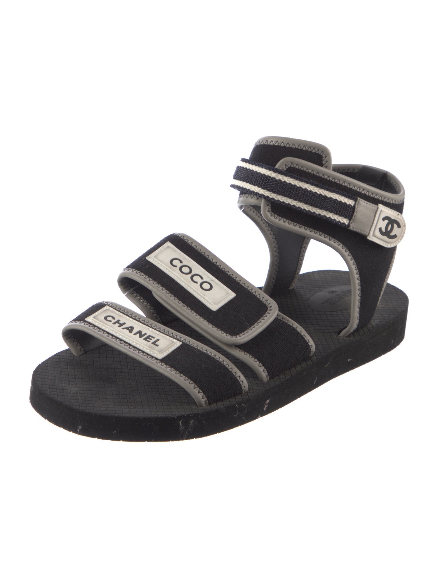 Chanel Interlocking CC Logo Sandals
