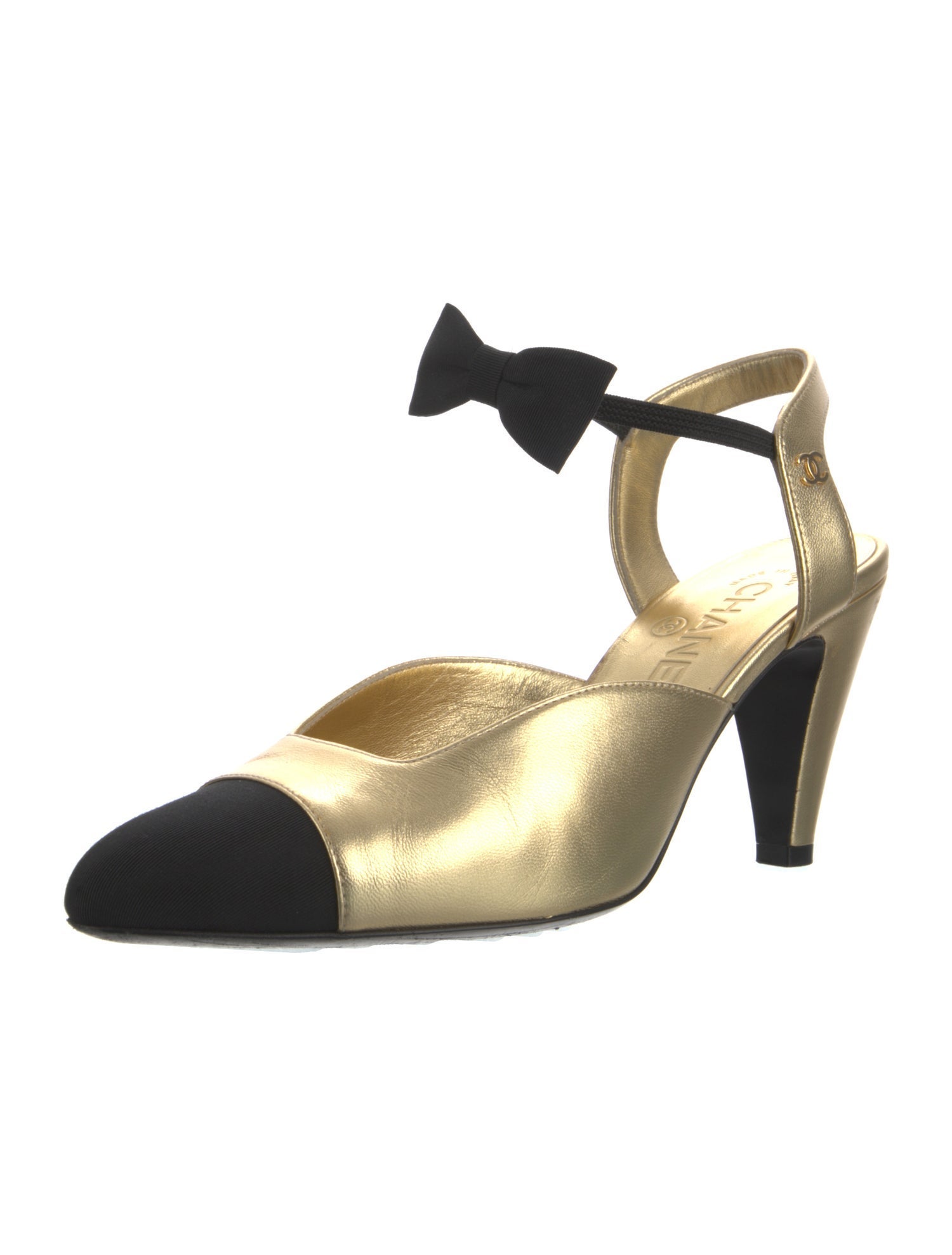 Chanel 2020 Interlocking CC Logo Slingback Pumps