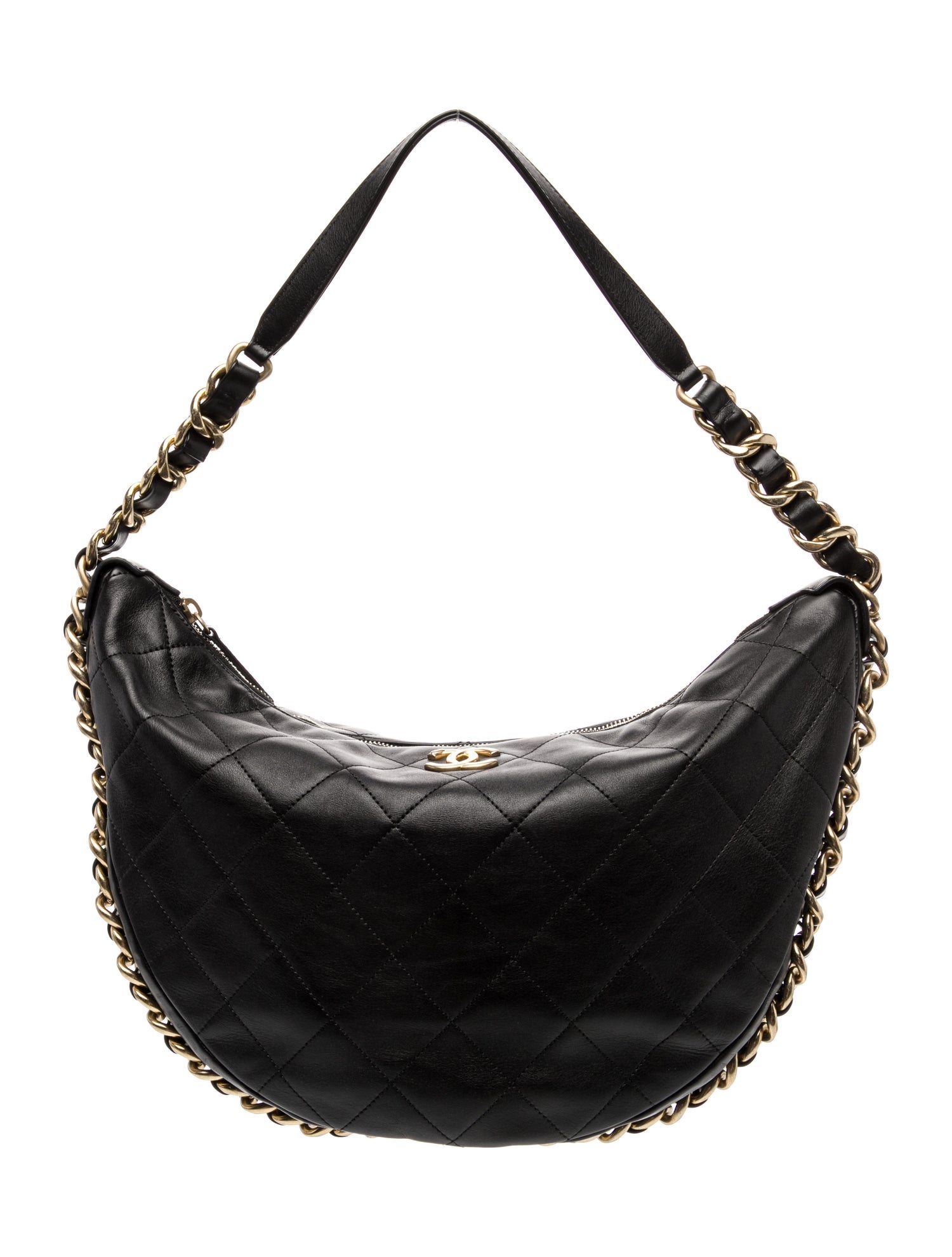 Chanel Interlocking CC Quilted Hobo