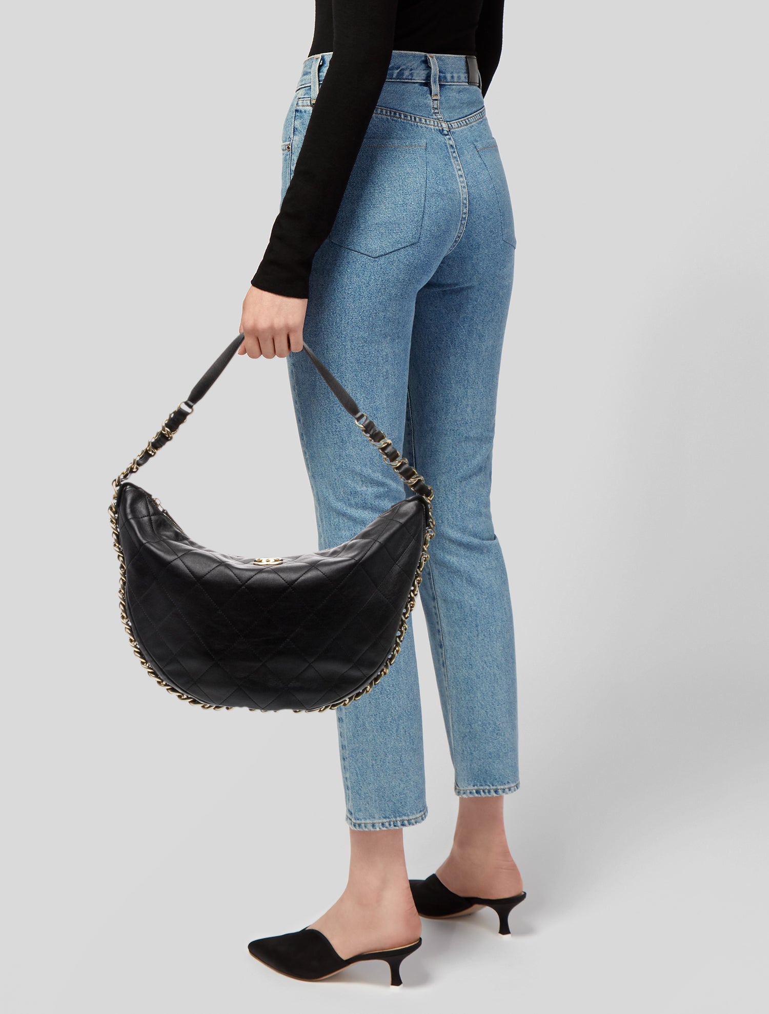 Chanel Interlocking CC Quilted Hobo