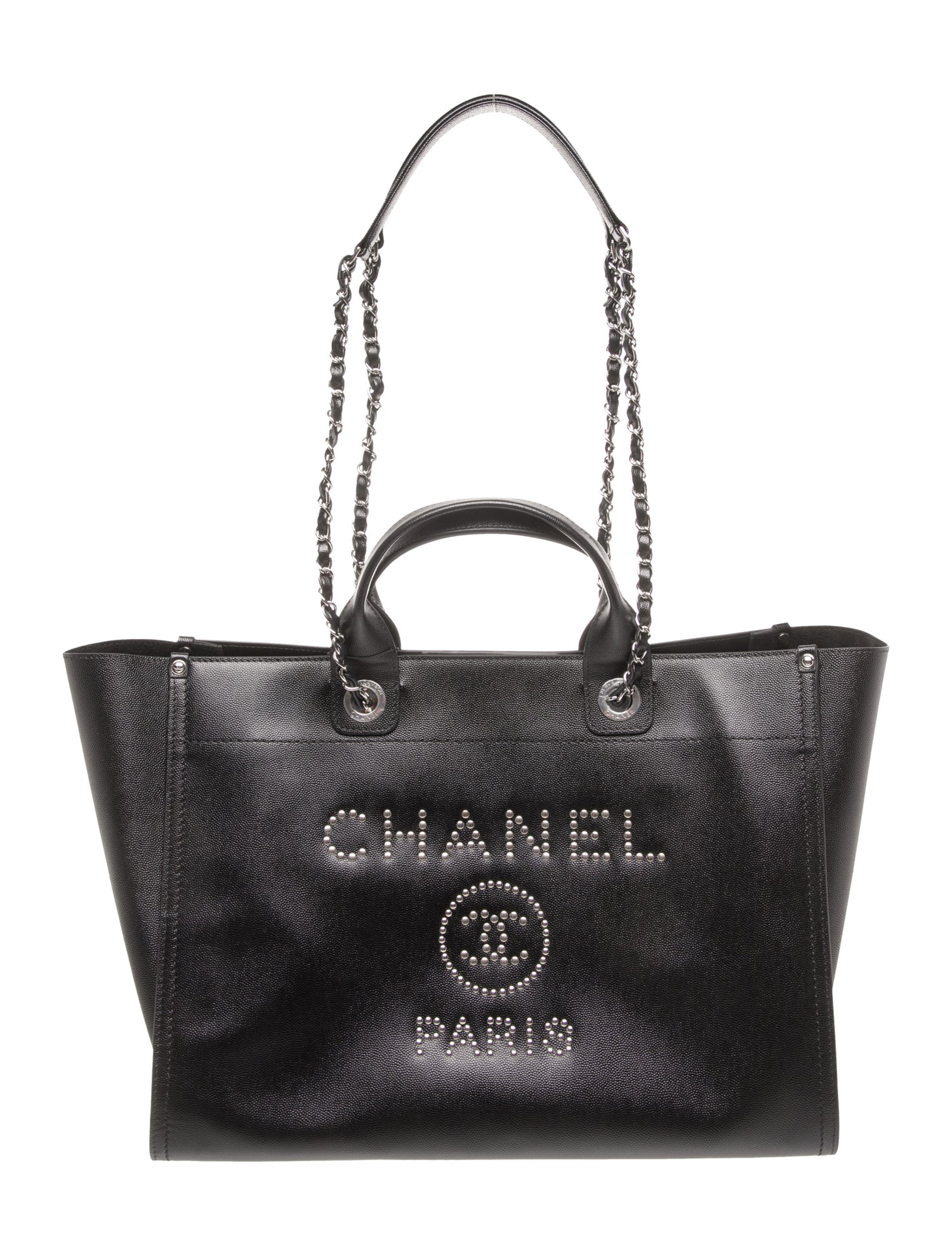 Chanel Medium Studded Deauville Tote