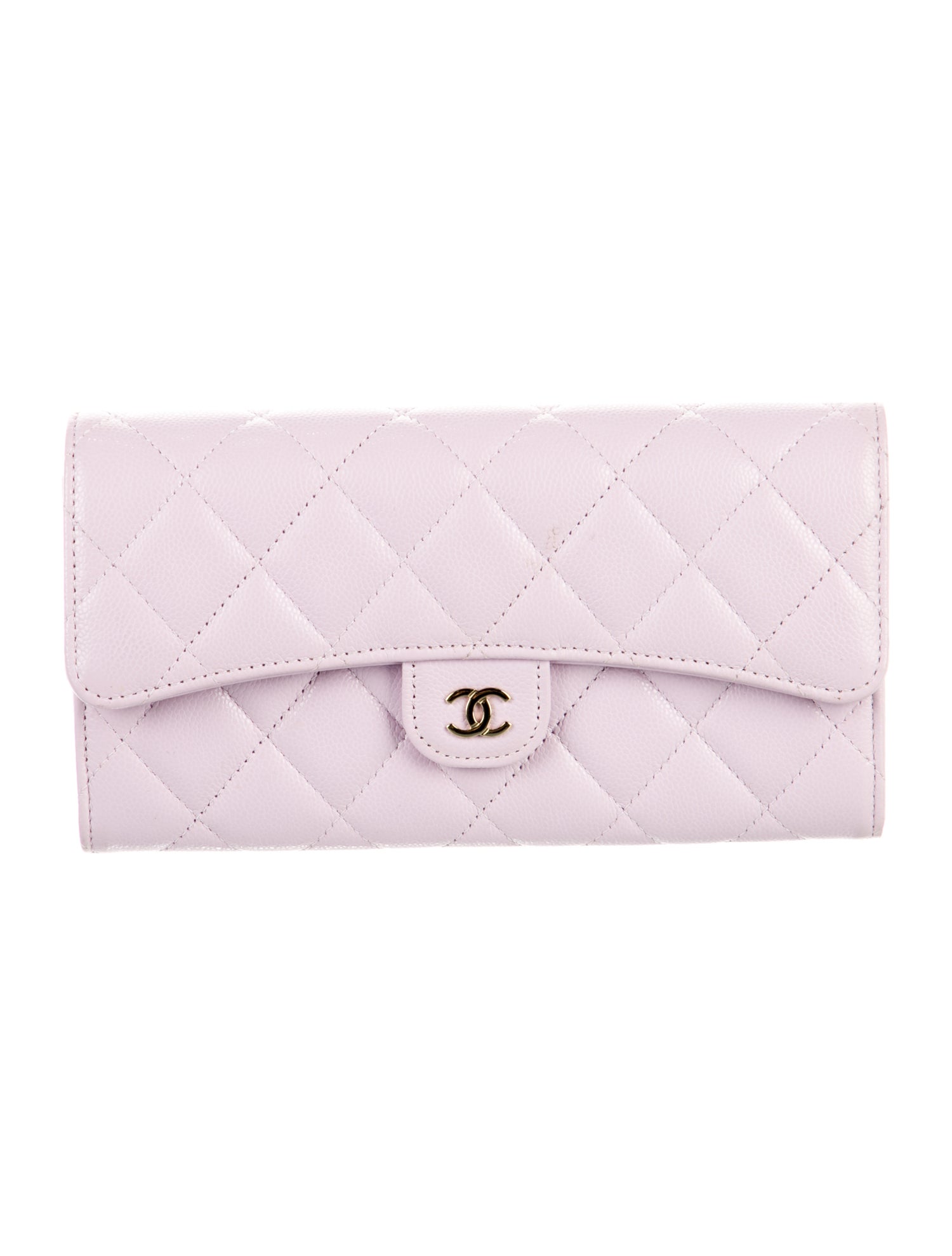 Chanel Continental Interlocking CC Logo Trifold Wallet