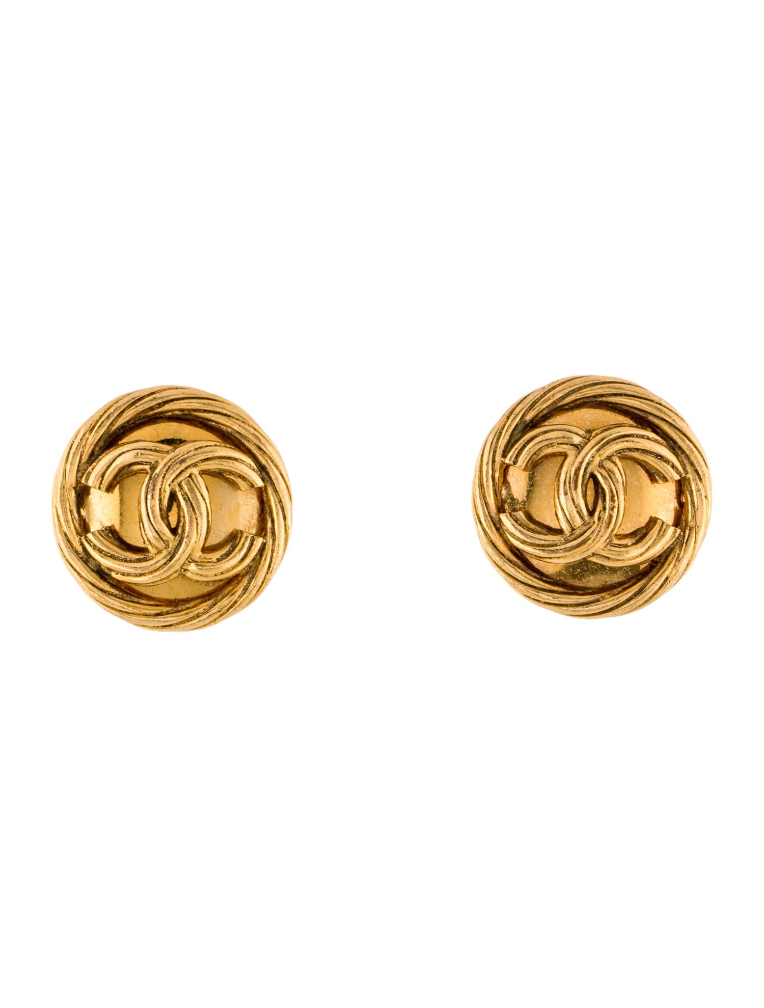 Chanel Vintage CC Clip-On Earrings