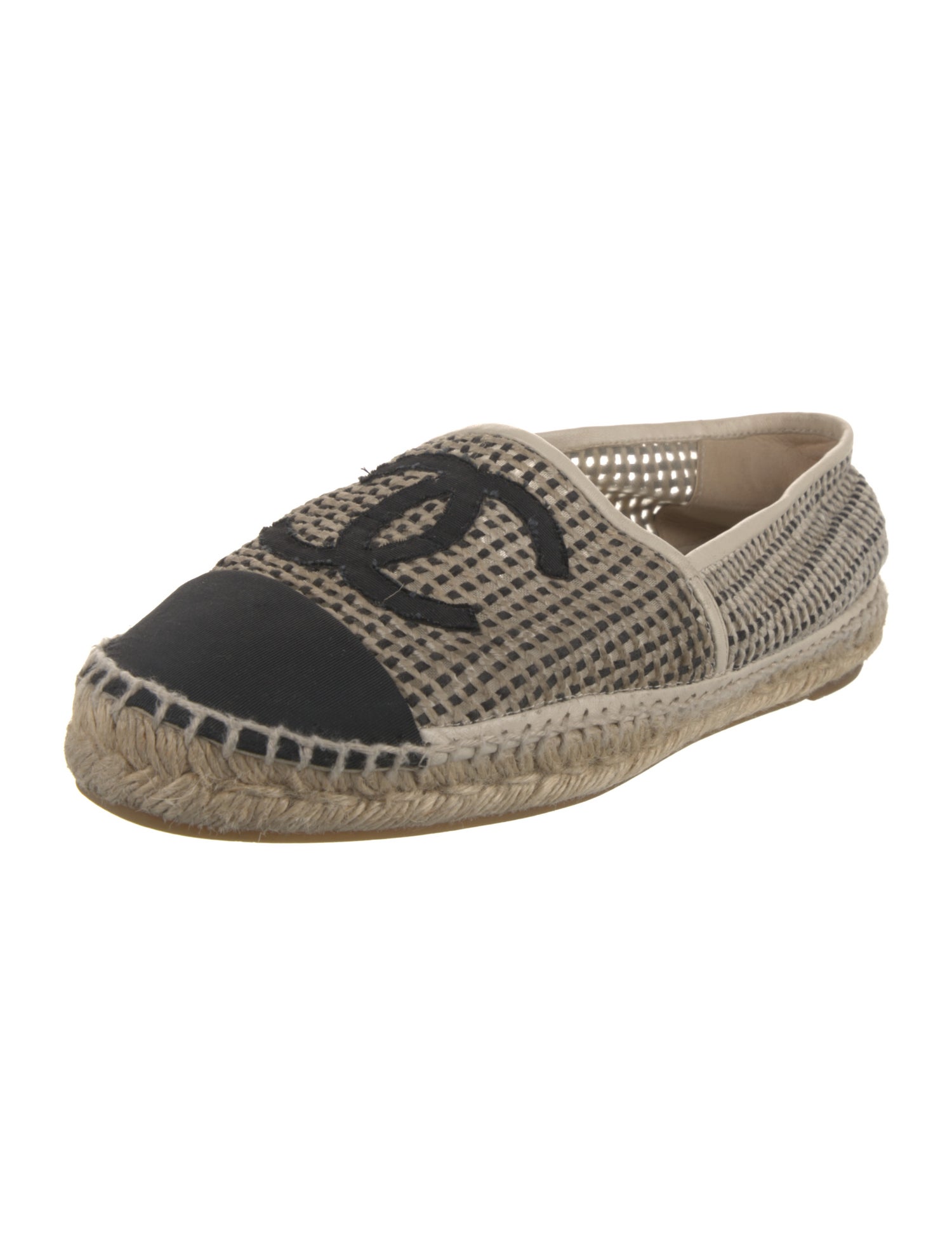 Chanel Interlocking CC Logo Mesh Espadrilles