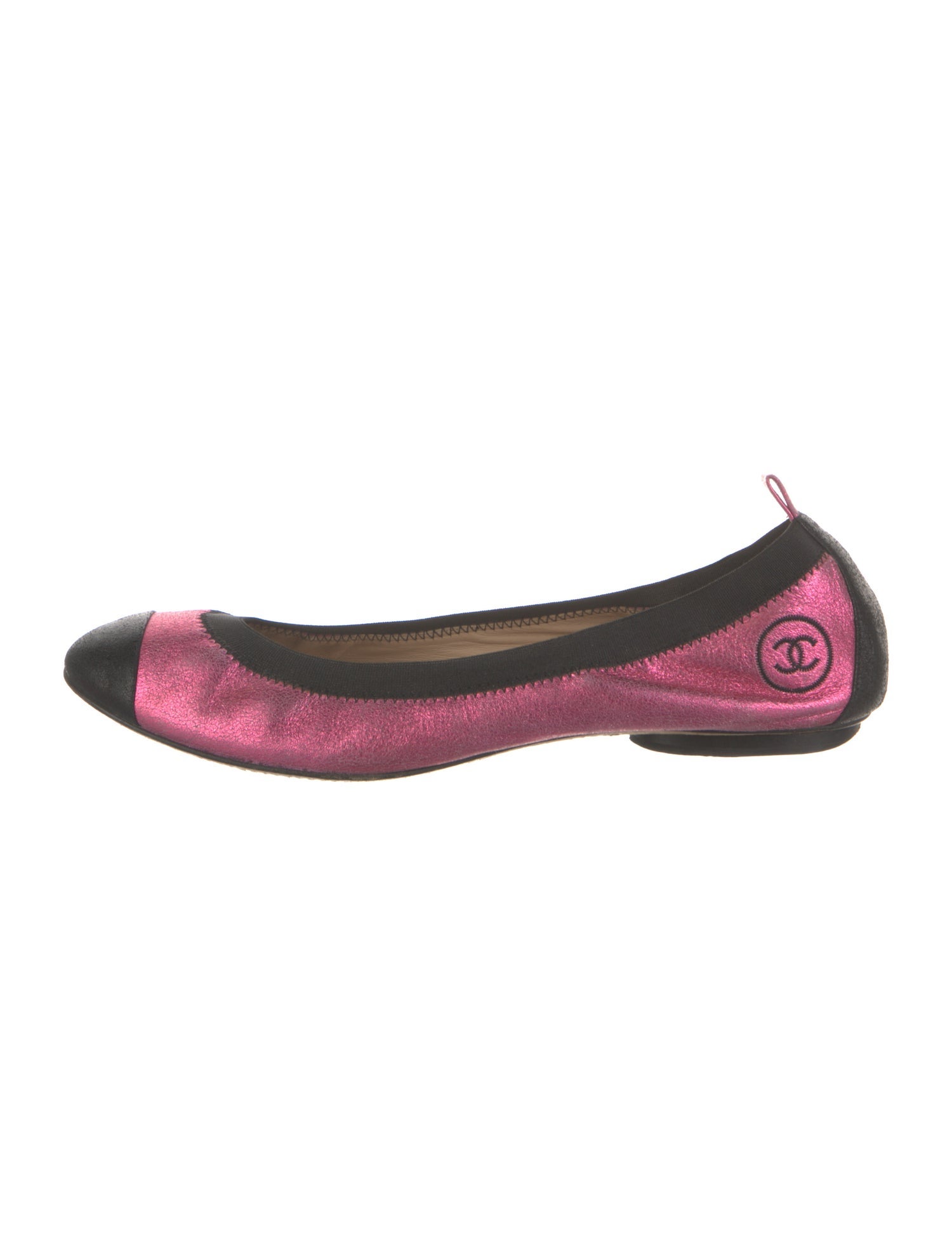 Chanel Stretch Spirit Interlocking CC Logo Ballet Flats